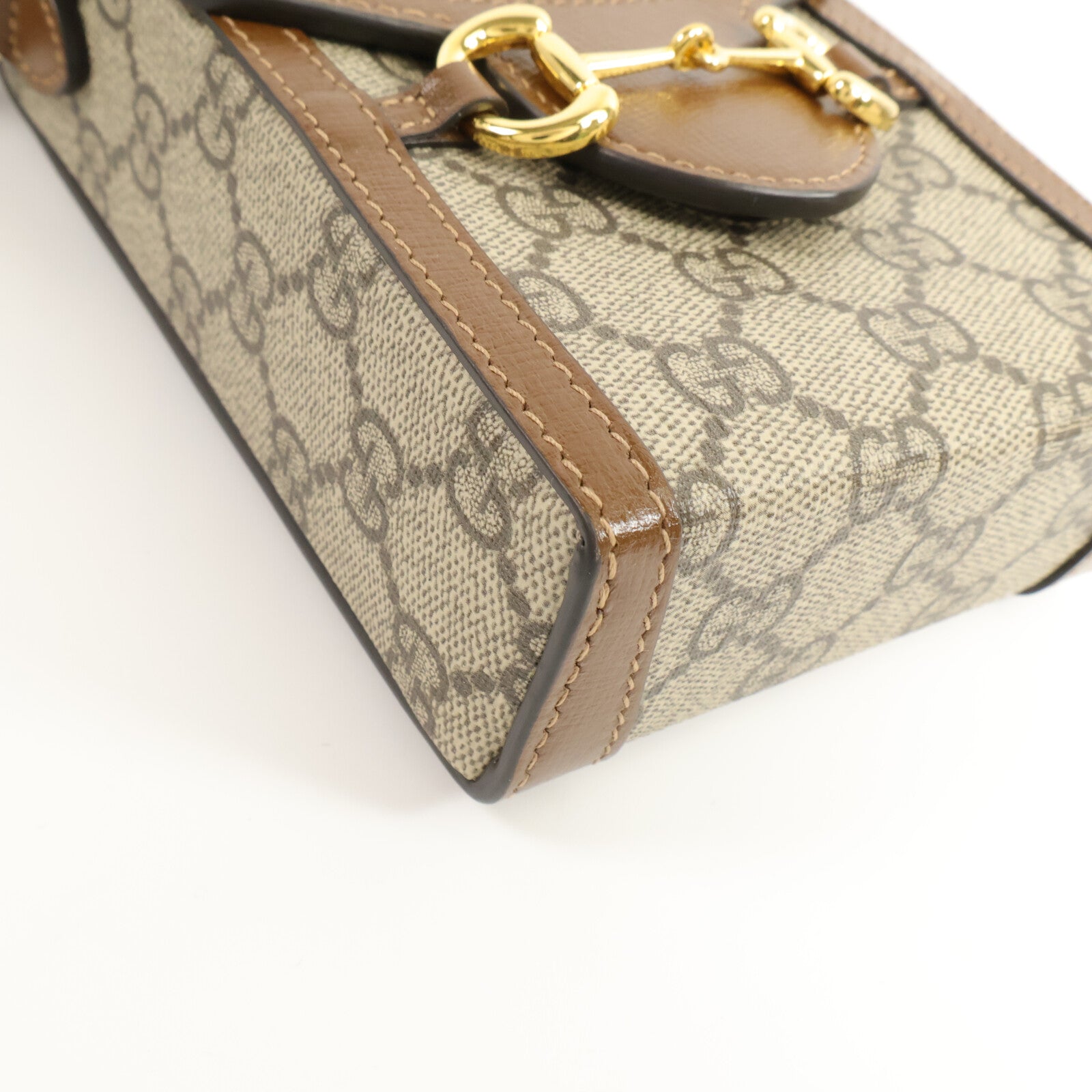 GUCCI 塗層帆布Horsebit 1955肩背袋