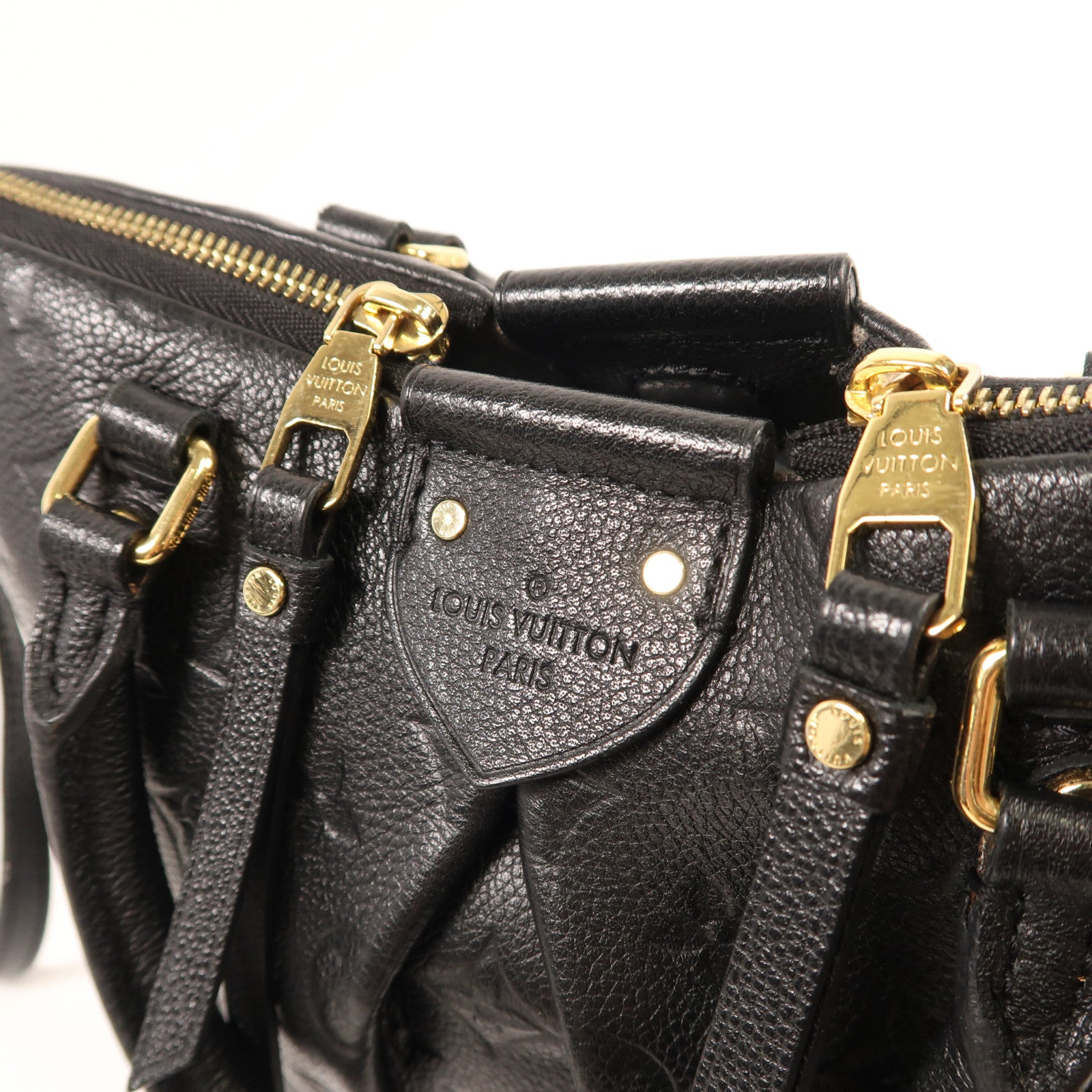 LOUIS VUITTON Monogram Empreinte Mazarine MM金扣手挽肩背兩用袋