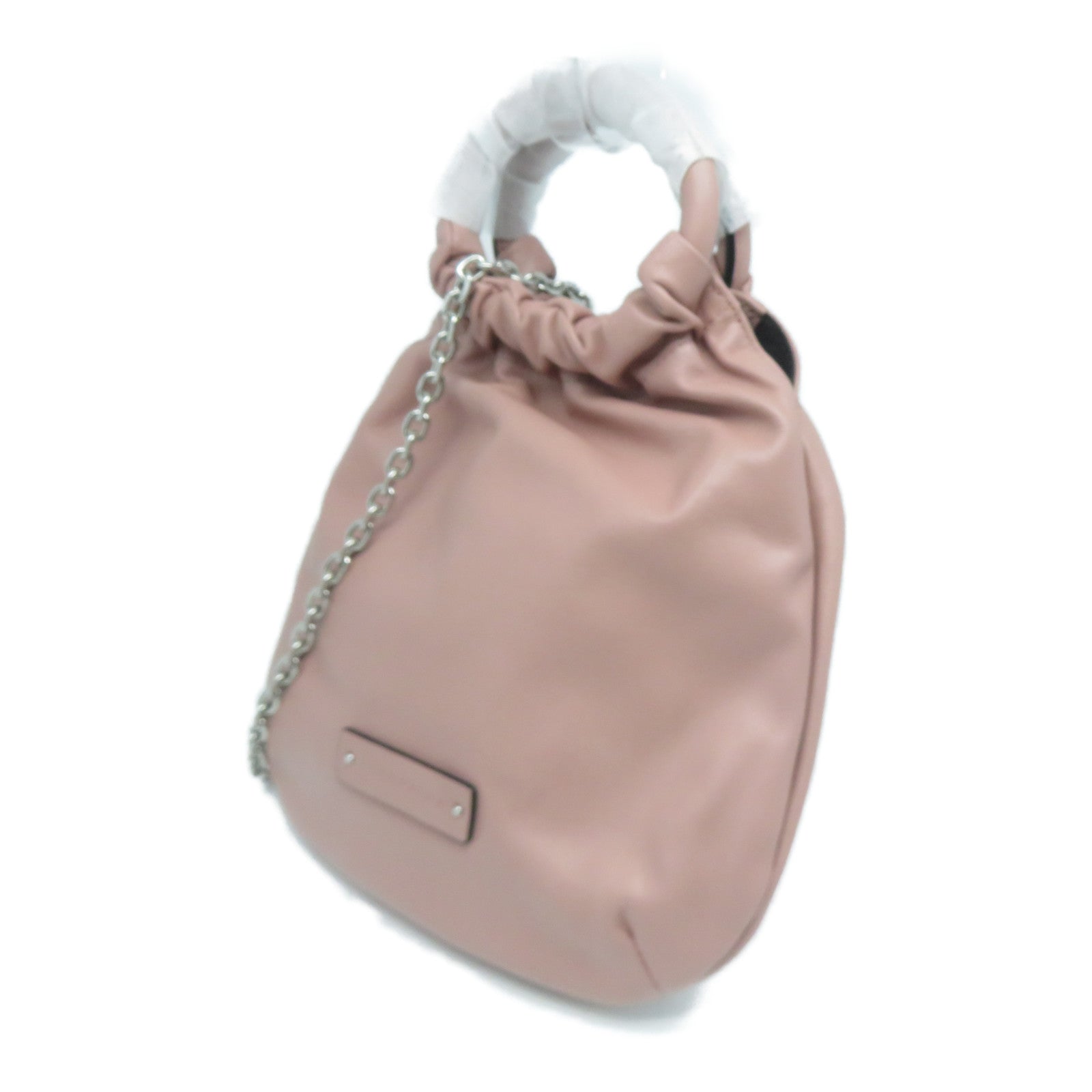 ANTEPRIMA 【清倉大減價】牛皮皮革2 Way Shoulder銀扣鏈帶手挽肩背兩用袋粉紅色