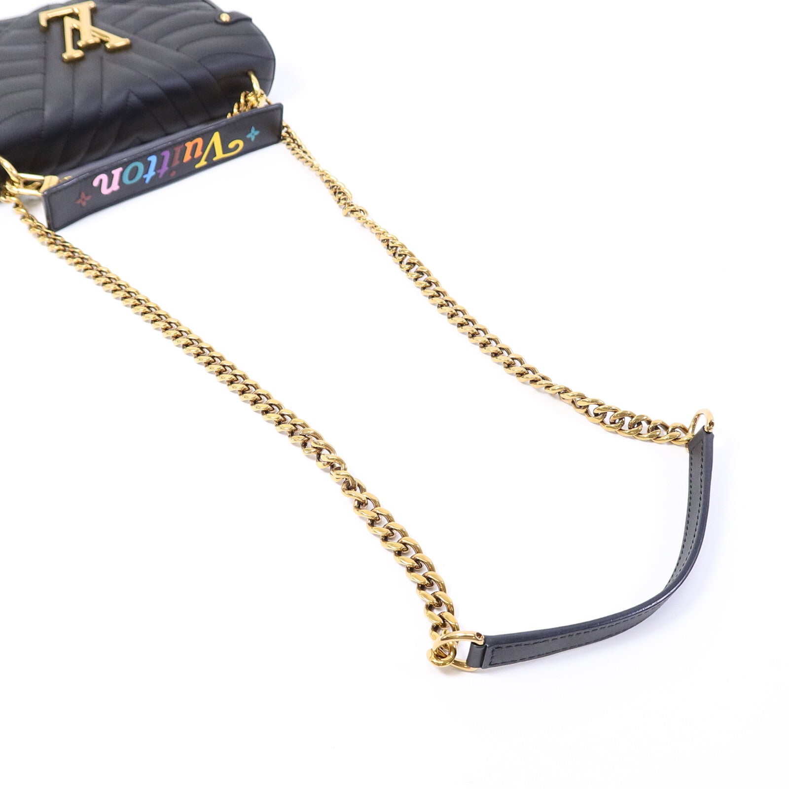 LOUIS VUITTON 牛皮皮革New Wave PM鏈帶手挽肩背兩用袋