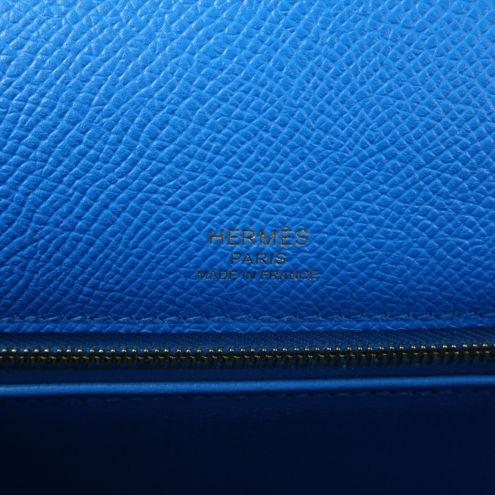 HERMES Epsom皮革Kelly 28手挽肩背兩用袋Blue Indigo