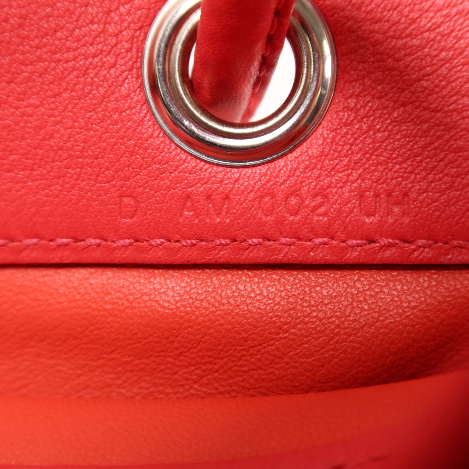 HERMES Swift皮革Aline Mini銀扣肩背袋Rouge Indien