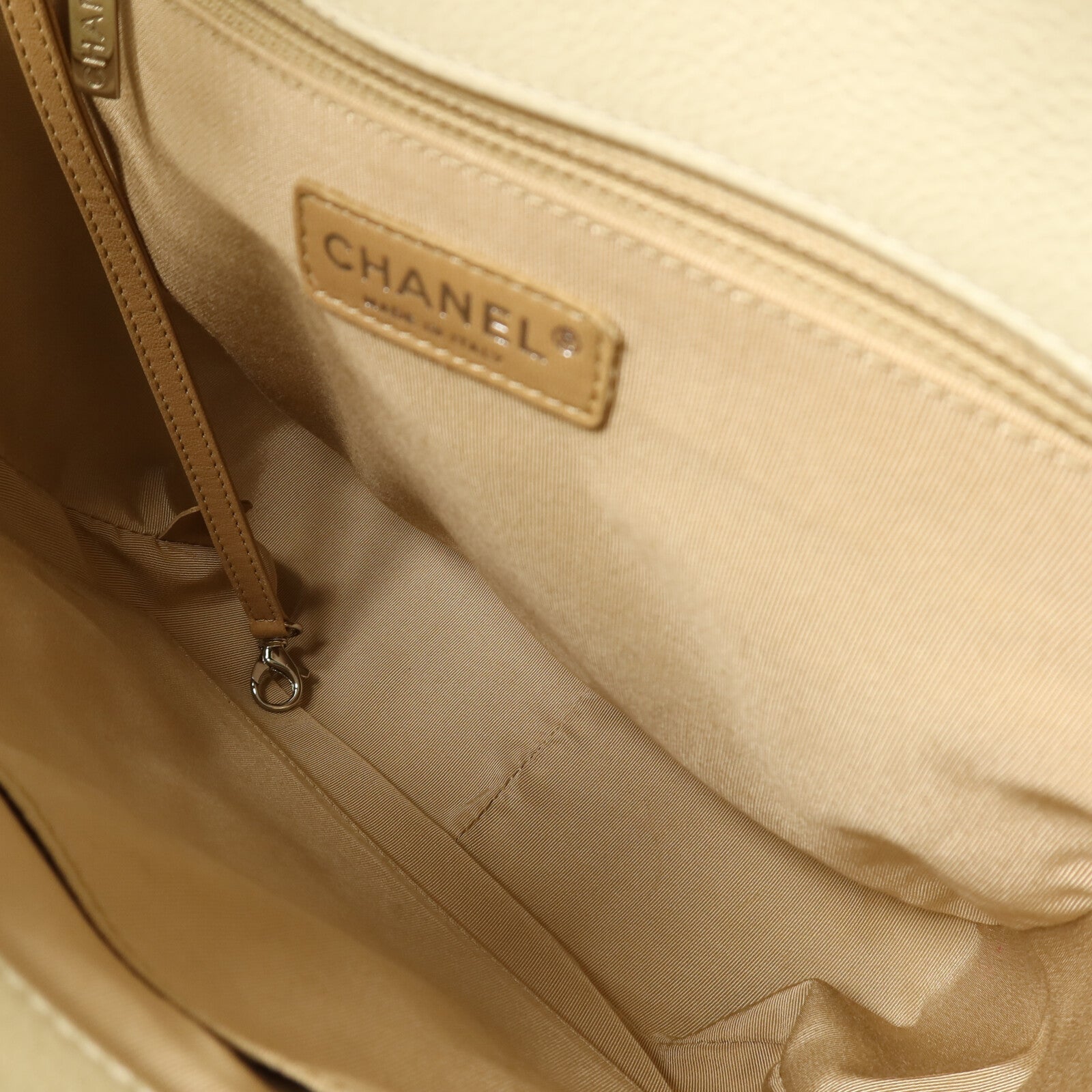 CHANEL 牛皮皮革PST Petite Shopping Tote Bag銀扣鏈帶手挽袋