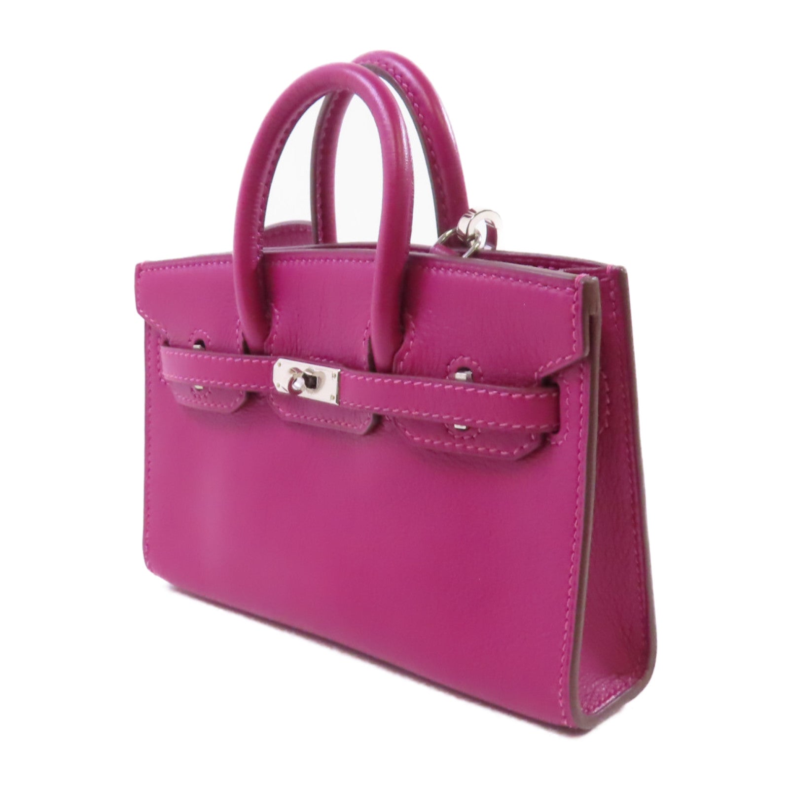HERMES Swift皮革Tiny Birkin Shoulder Bag金扣肩背袋K5 Tosca/桃紫色