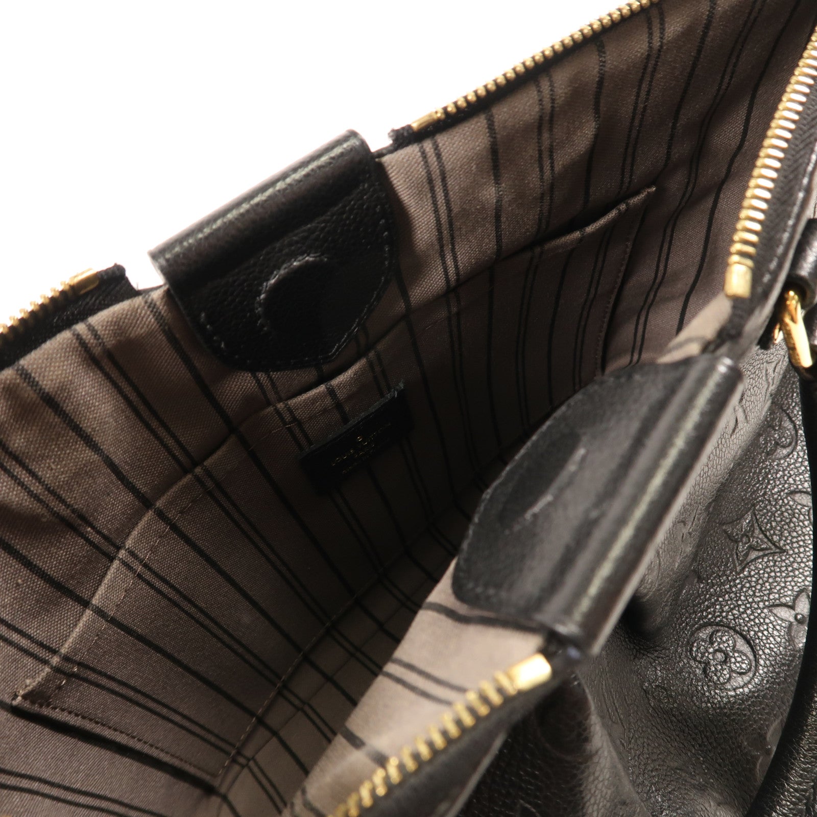 LOUIS VUITTON Monogram Empreinte Mazarine MM金扣手挽肩背兩用袋