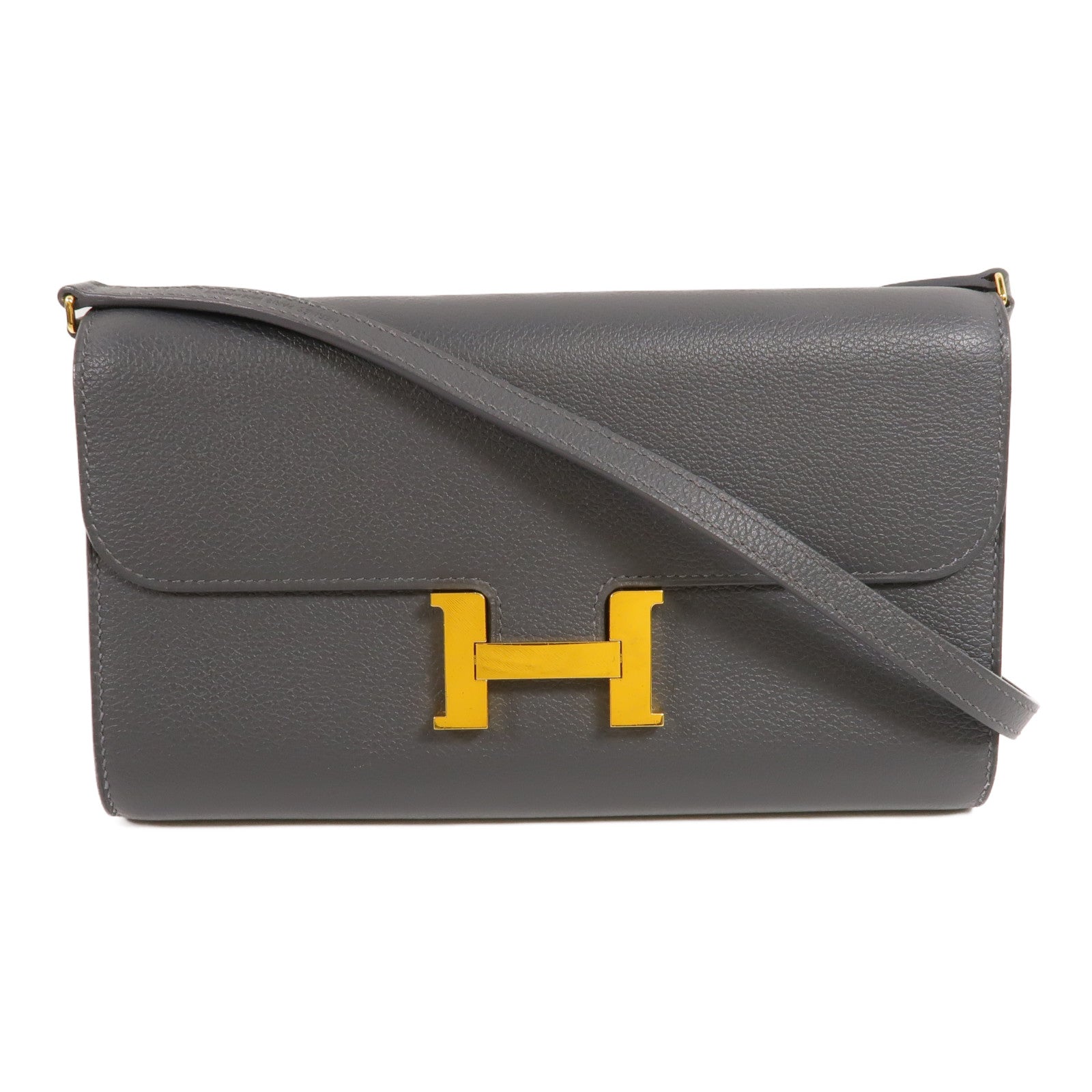 HERMES Evercolor皮革Constance To Go肩背袋Ardoise