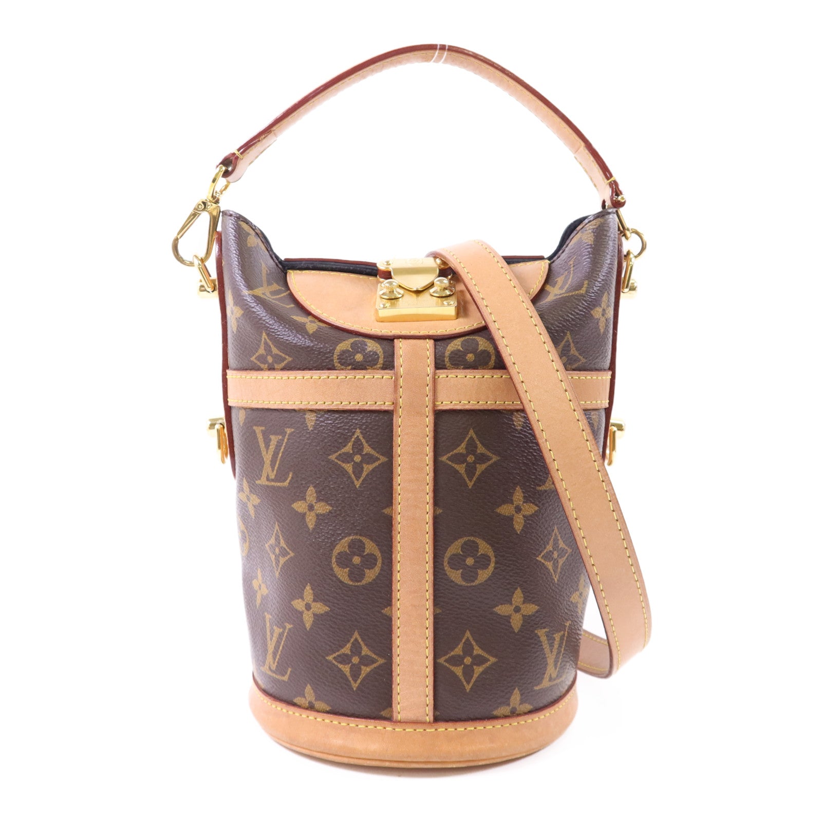 LOUIS VUITTON 【激減優惠】Monogram Duffle金扣手挽肩背兩用袋棕色