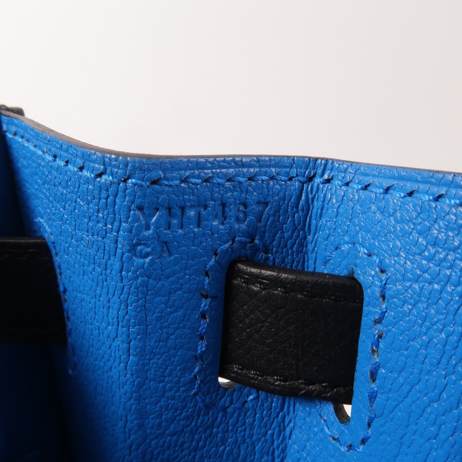 HERMES Epsom皮革Kelly 28手挽肩背兩用袋Blue Indigo