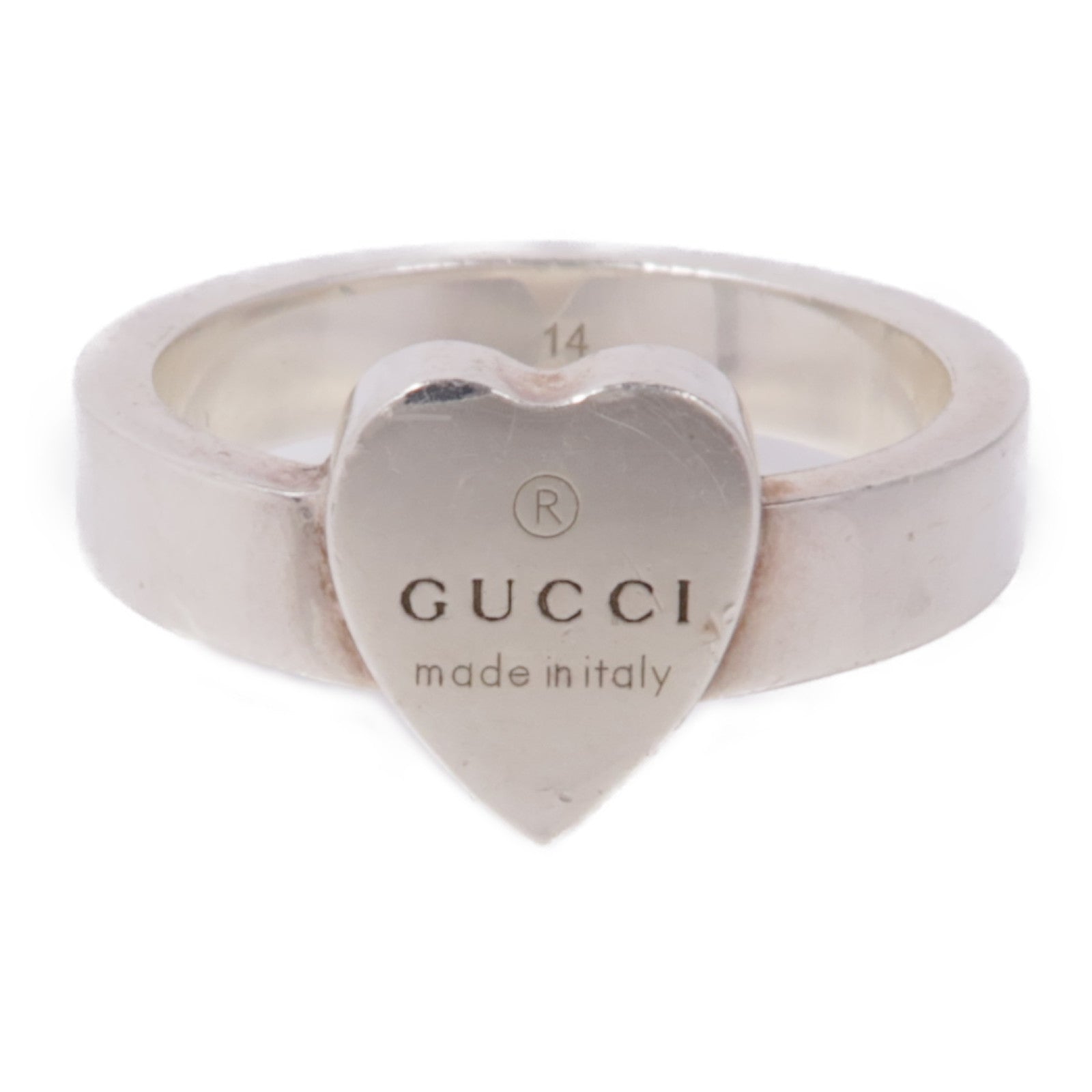 GUCCI 925純銀Heart Ring戒指US#6.75
