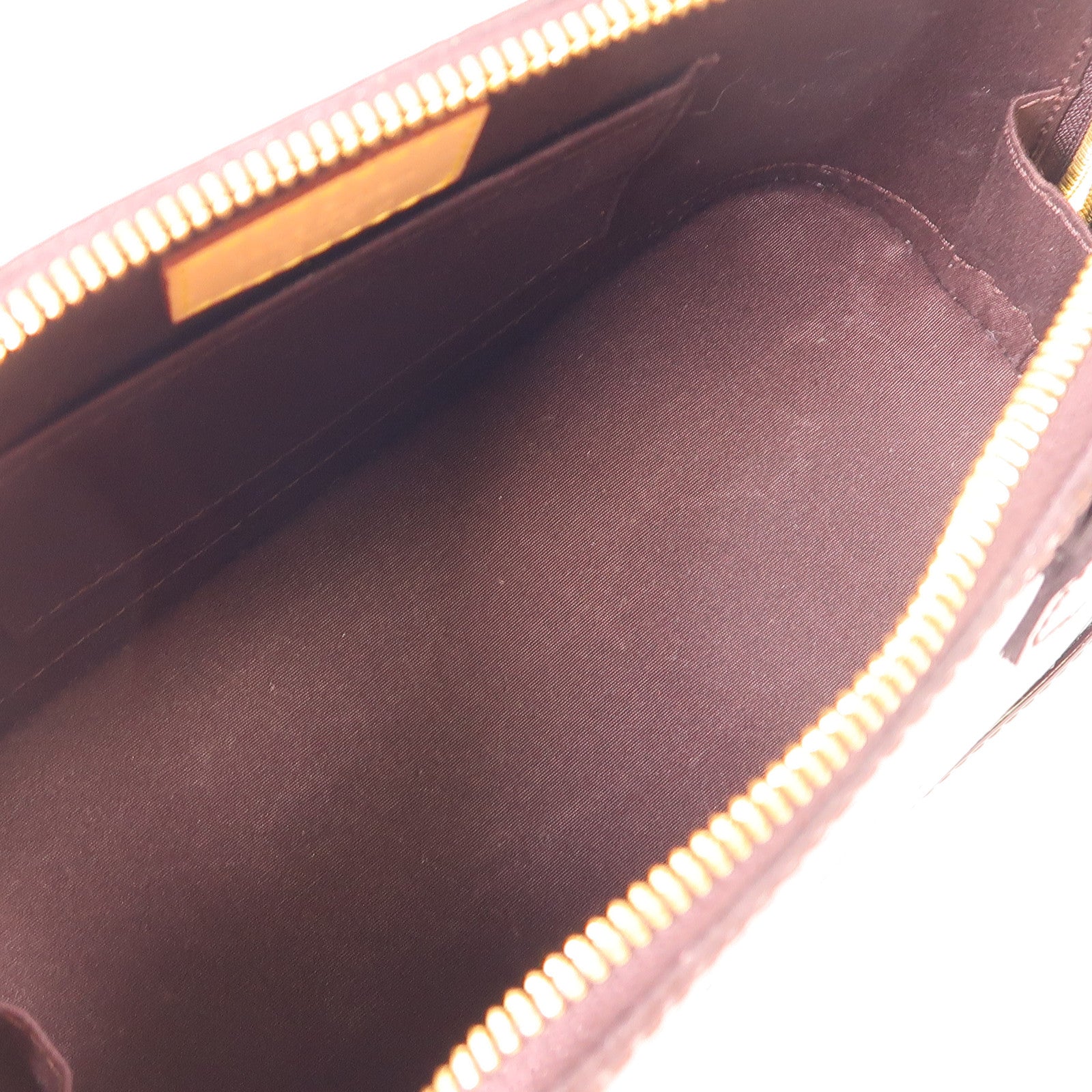 LOUIS VUITTON Vernis Alma BB金扣手挽肩背兩用袋酒紅色