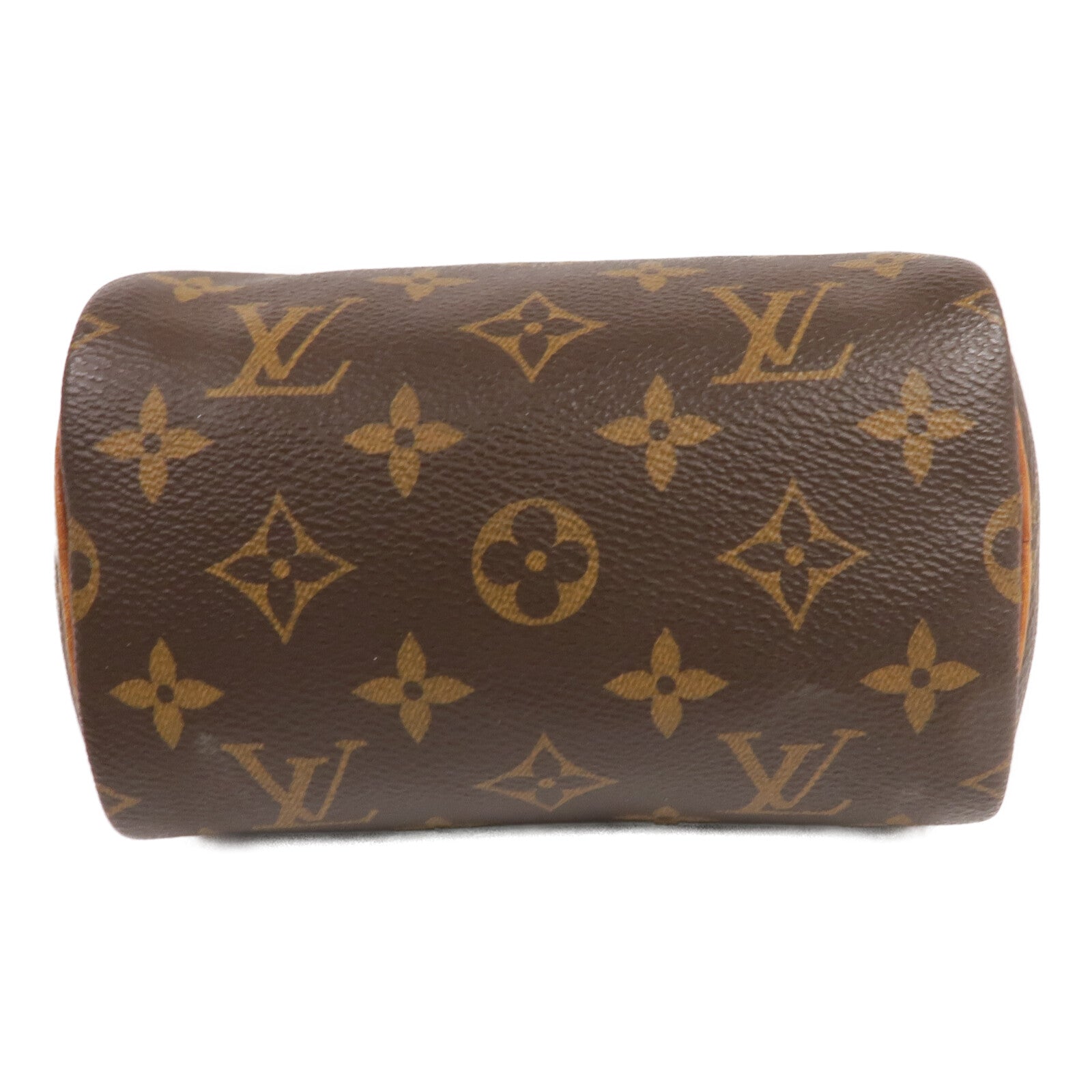 LOUIS VUITTON Monogram Nano Speedy金扣手挽肩背兩用袋棕色