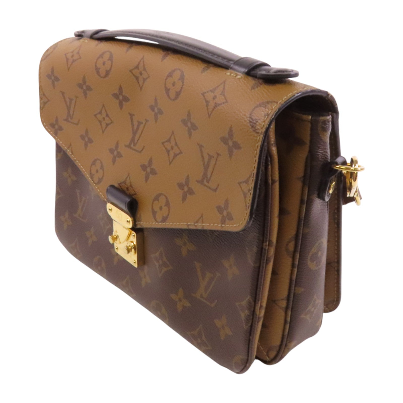 LOUIS VUITTON Monogram Reverse Pochette Metis金扣手挽肩背兩用袋
