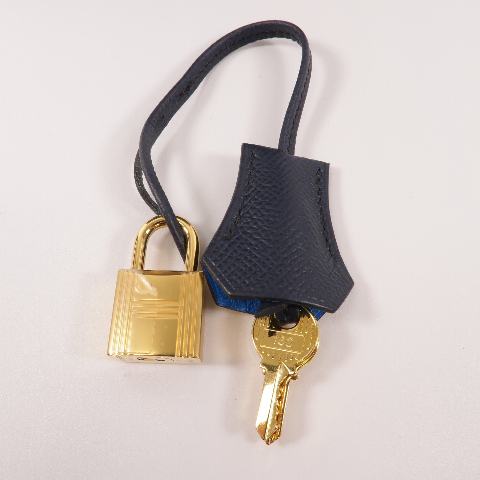 HERMES Epsom皮革Kelly 28手挽肩背兩用袋Blue Indigo