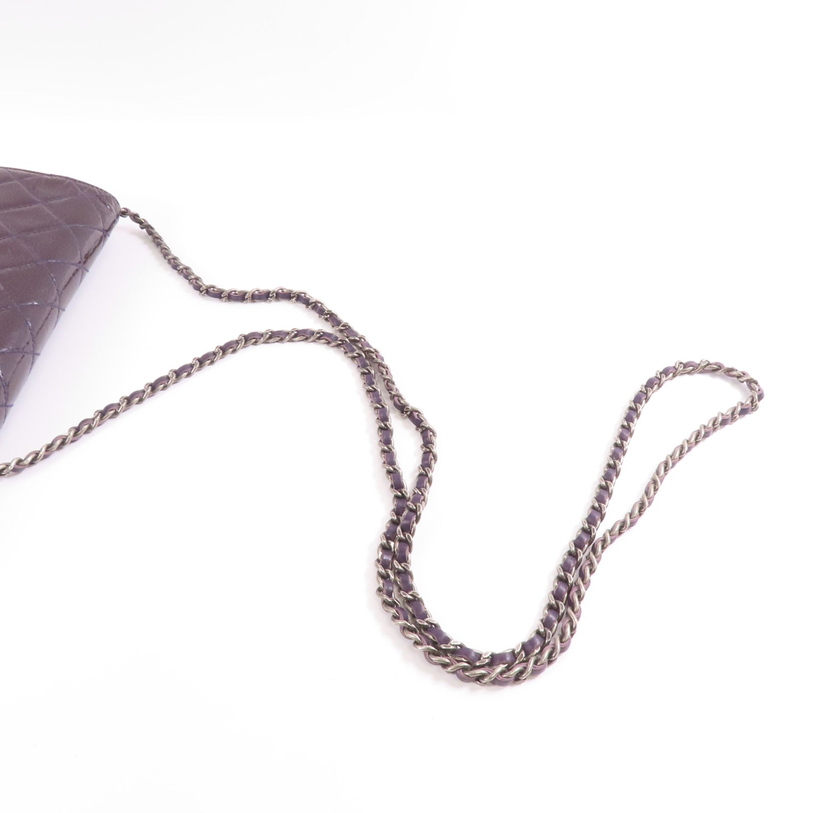 CHANEL 漆皮皮革2.55 Wallet On Chain鏈帶肩背袋