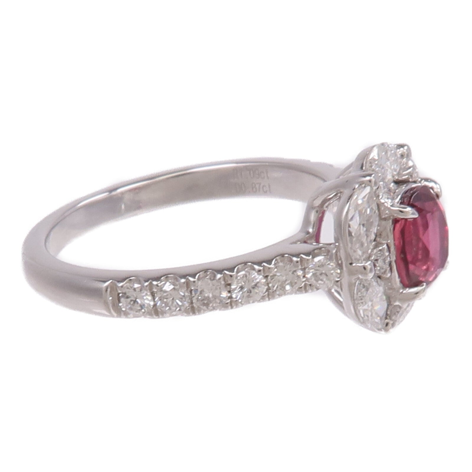 JEWELRY PT950鉑金Ruby Diamond Ring紅寶石/鑽石戒指