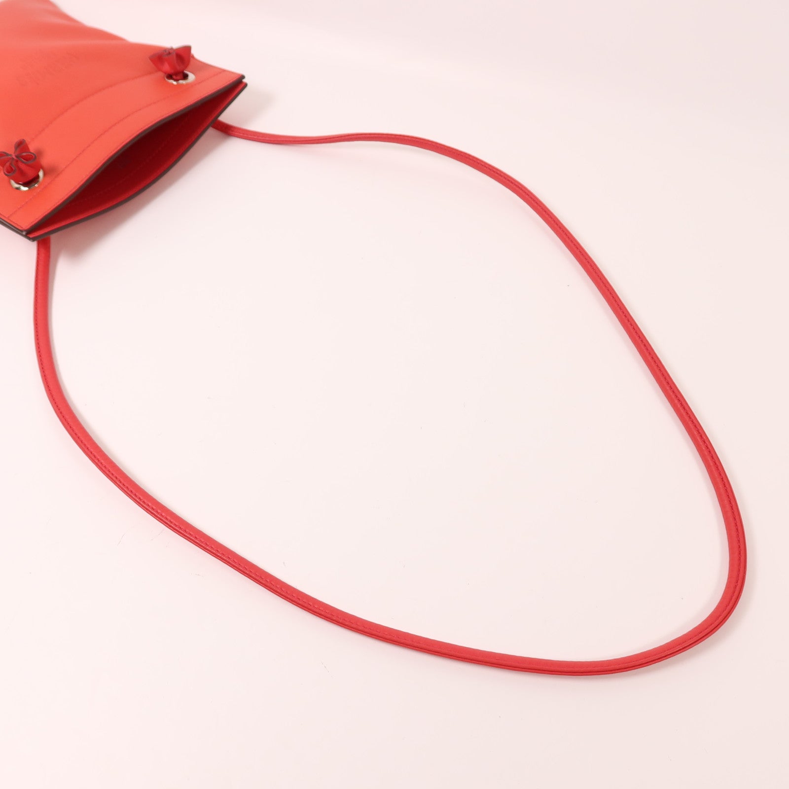 HERMES Swift皮革Aline Mini銀扣肩背袋Rouge Indien