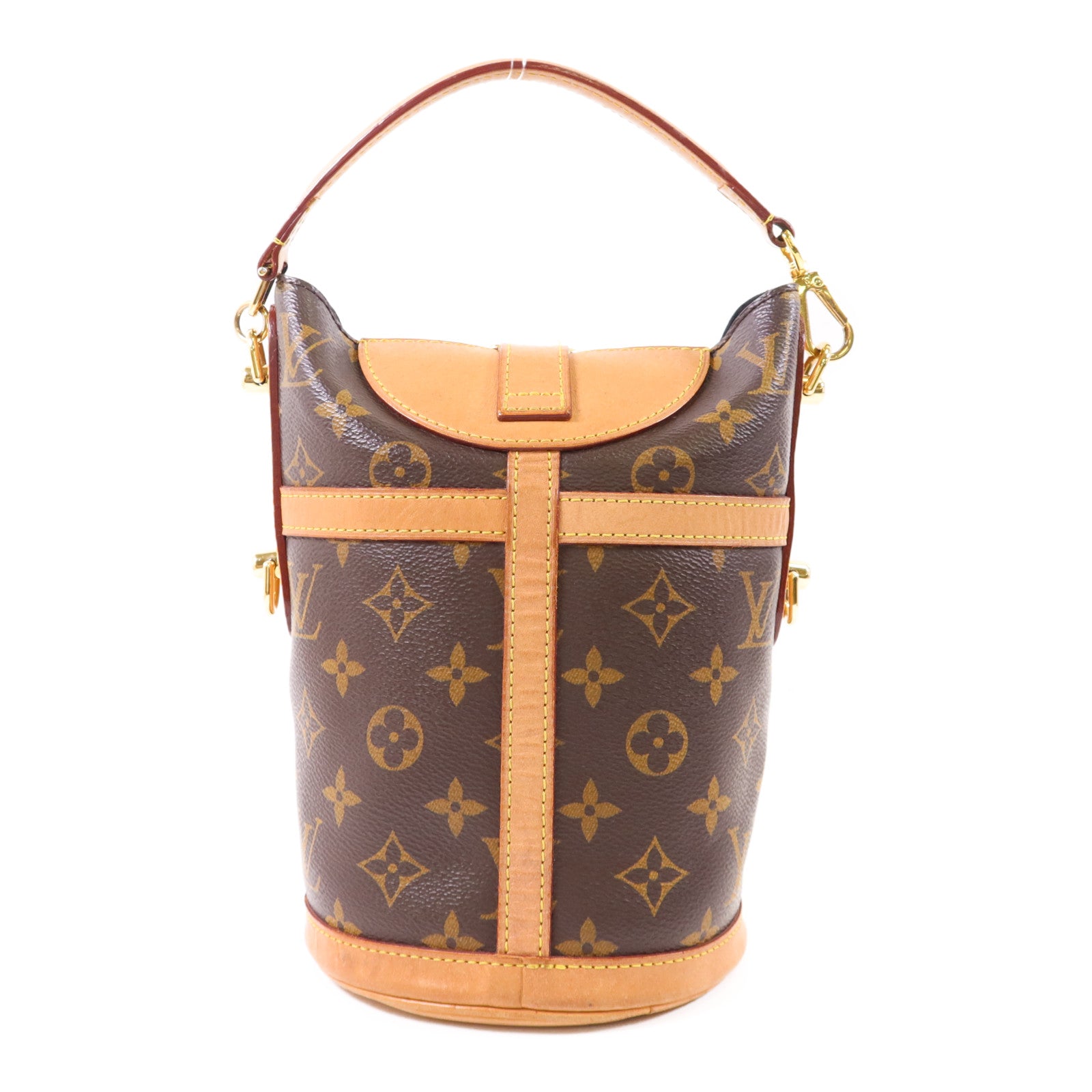LOUIS VUITTON Monogram Duffle金扣手挽肩背兩用袋棕色