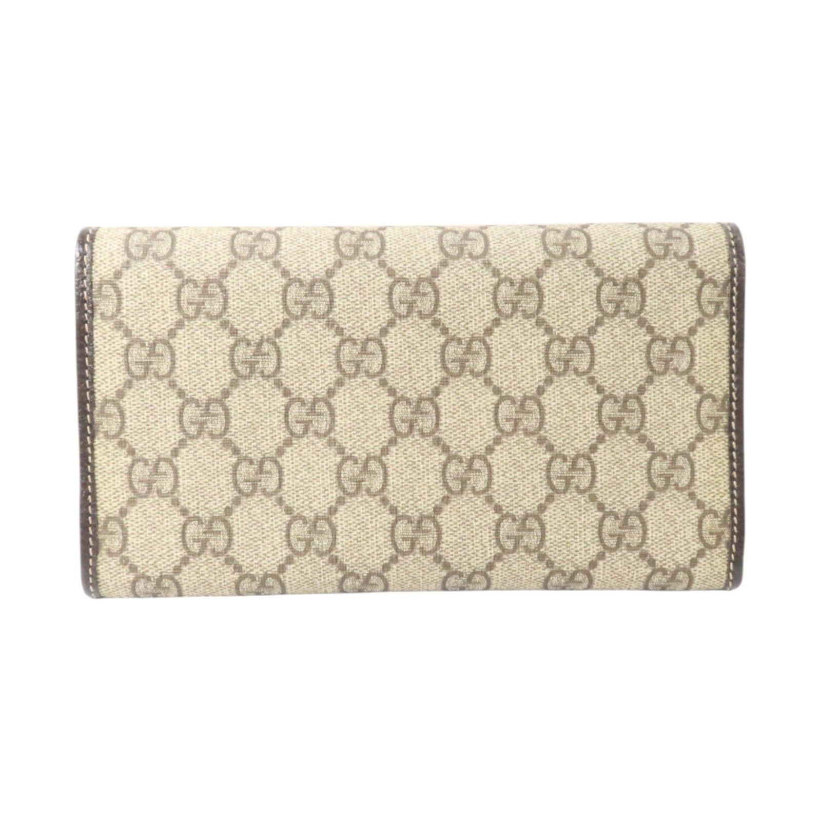 GUCCI 塗層帆布Long Wallet金扣長錢包