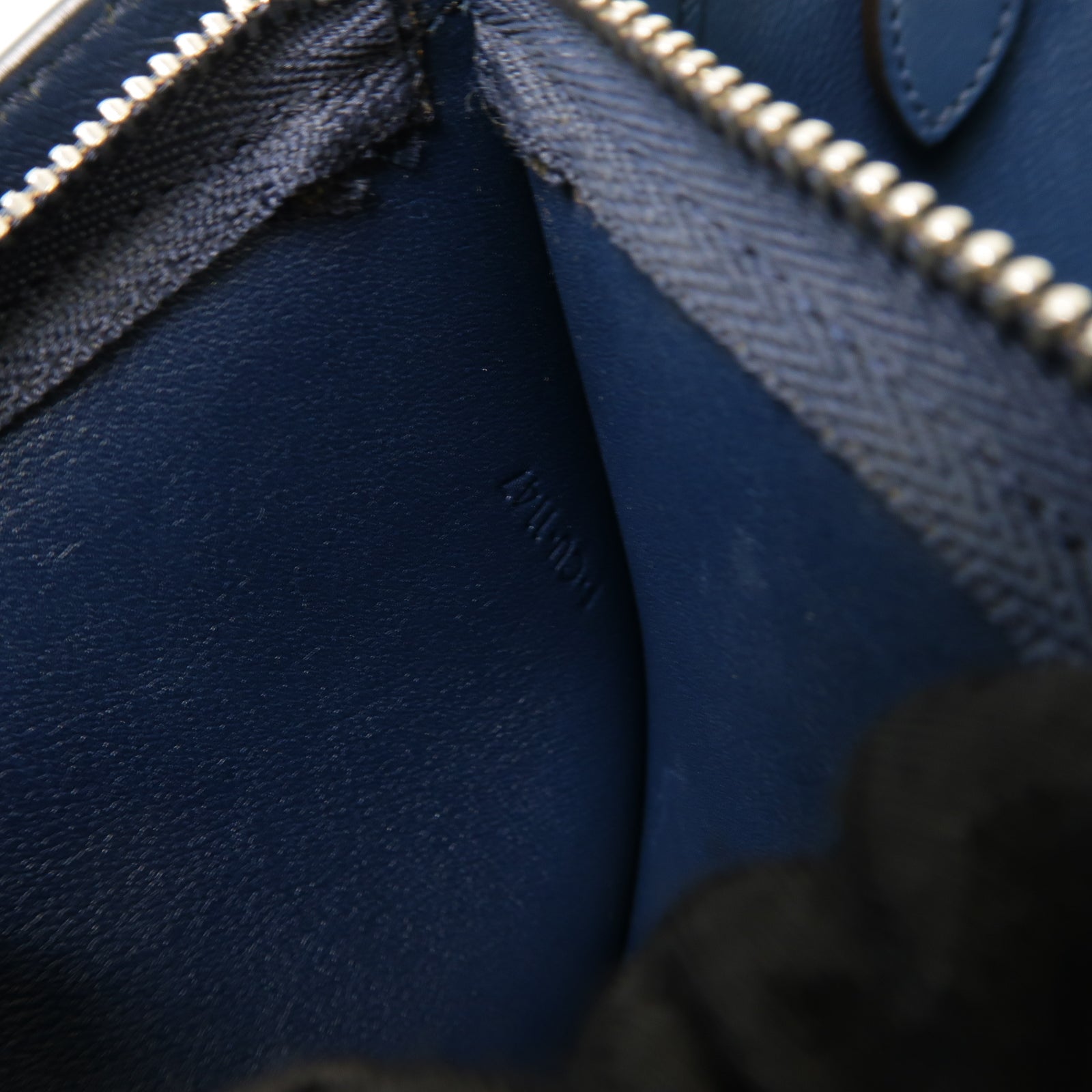CELINE 【激減優惠】牛皮皮革Frame Medium Bag銀扣肩背袋藍色/紅色