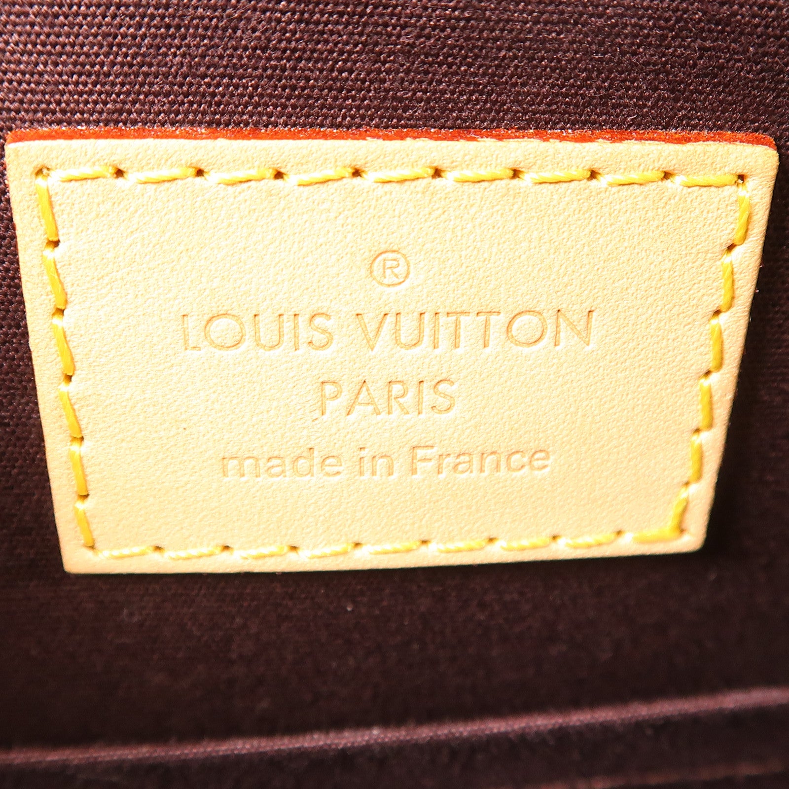 LOUIS VUITTON Vernis Alma BB金扣手挽肩背兩用袋酒紅色