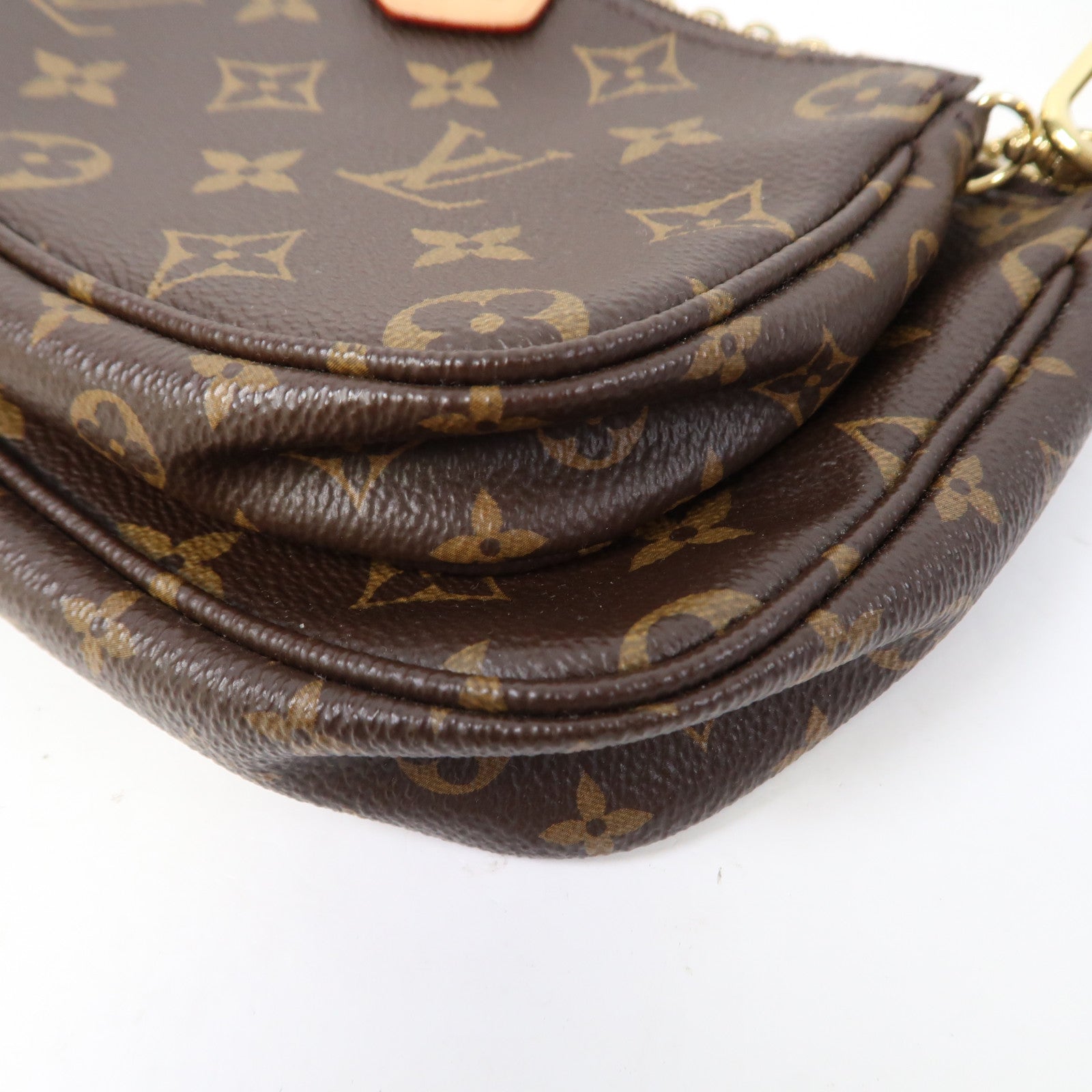 LOUIS VUITTON Monogram Multi Pochette Accessoires金扣肩背袋啡色