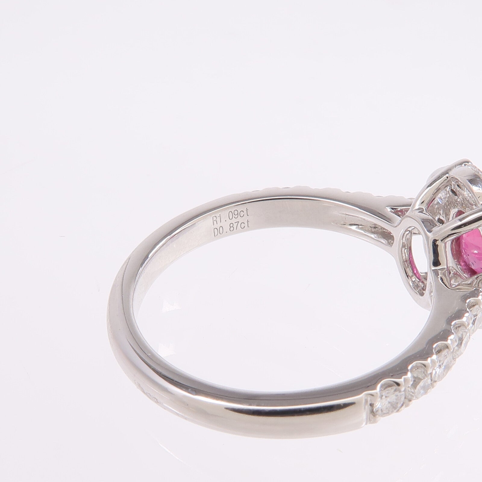 JEWELRY PT950鉑金Ruby Diamond Ring紅寶石/鑽石戒指