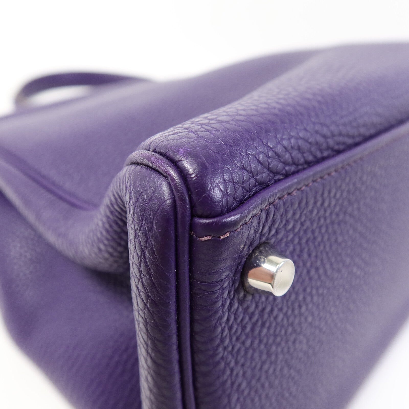 HERMES Togo皮革Kelly 35銀扣手挽肩背兩用袋Iris