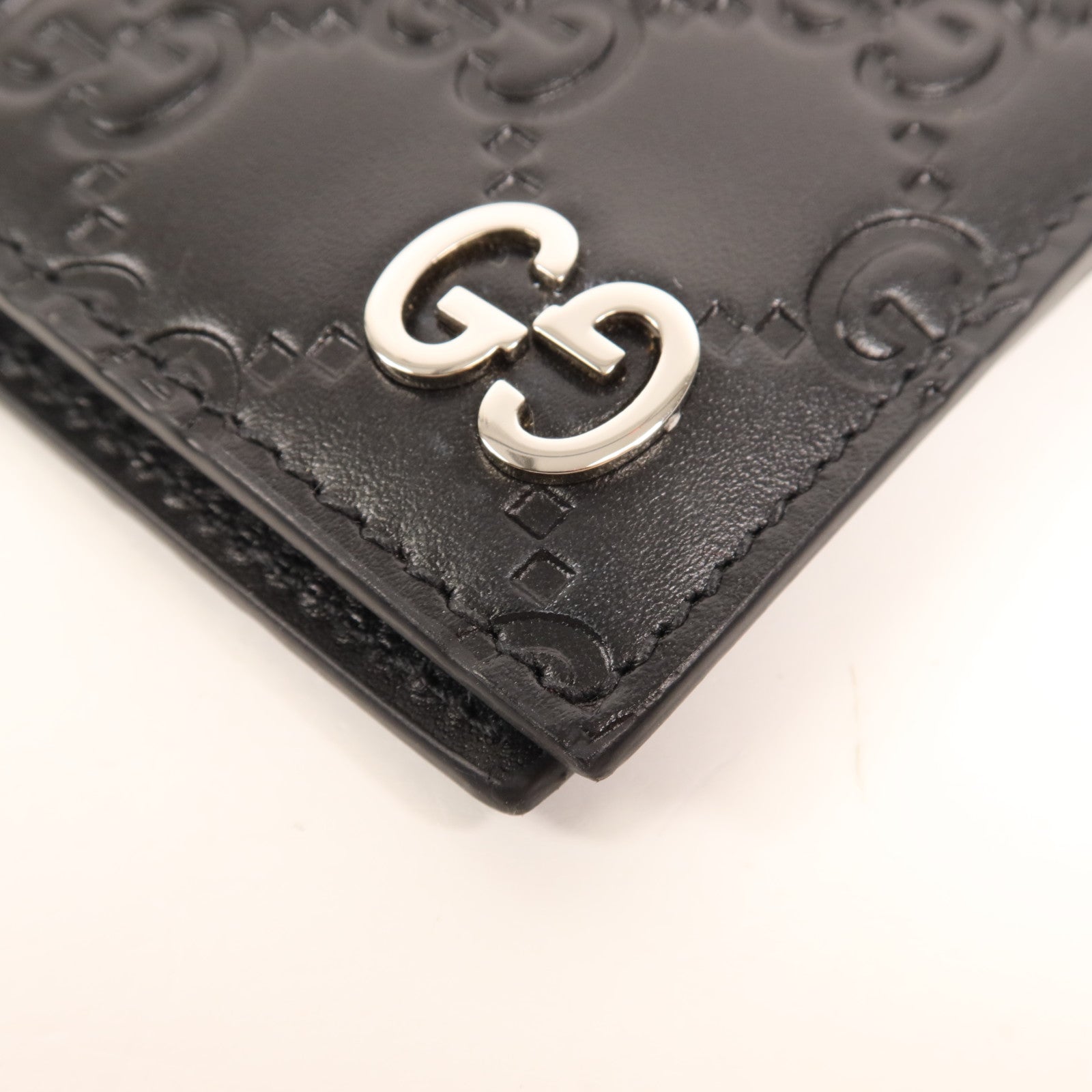 GUCCI 牛皮皮革Wallet銀扣錢包