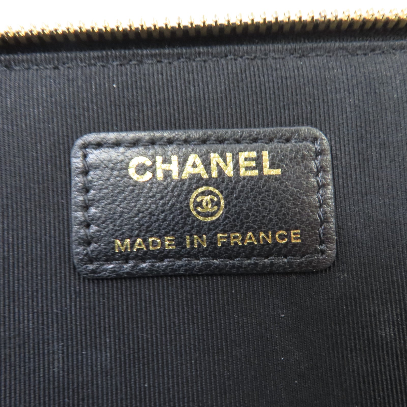 CHANEL 【激減優惠】菱格羊皮皮革Vanity Case金扣鏈帶肩背袋黑色