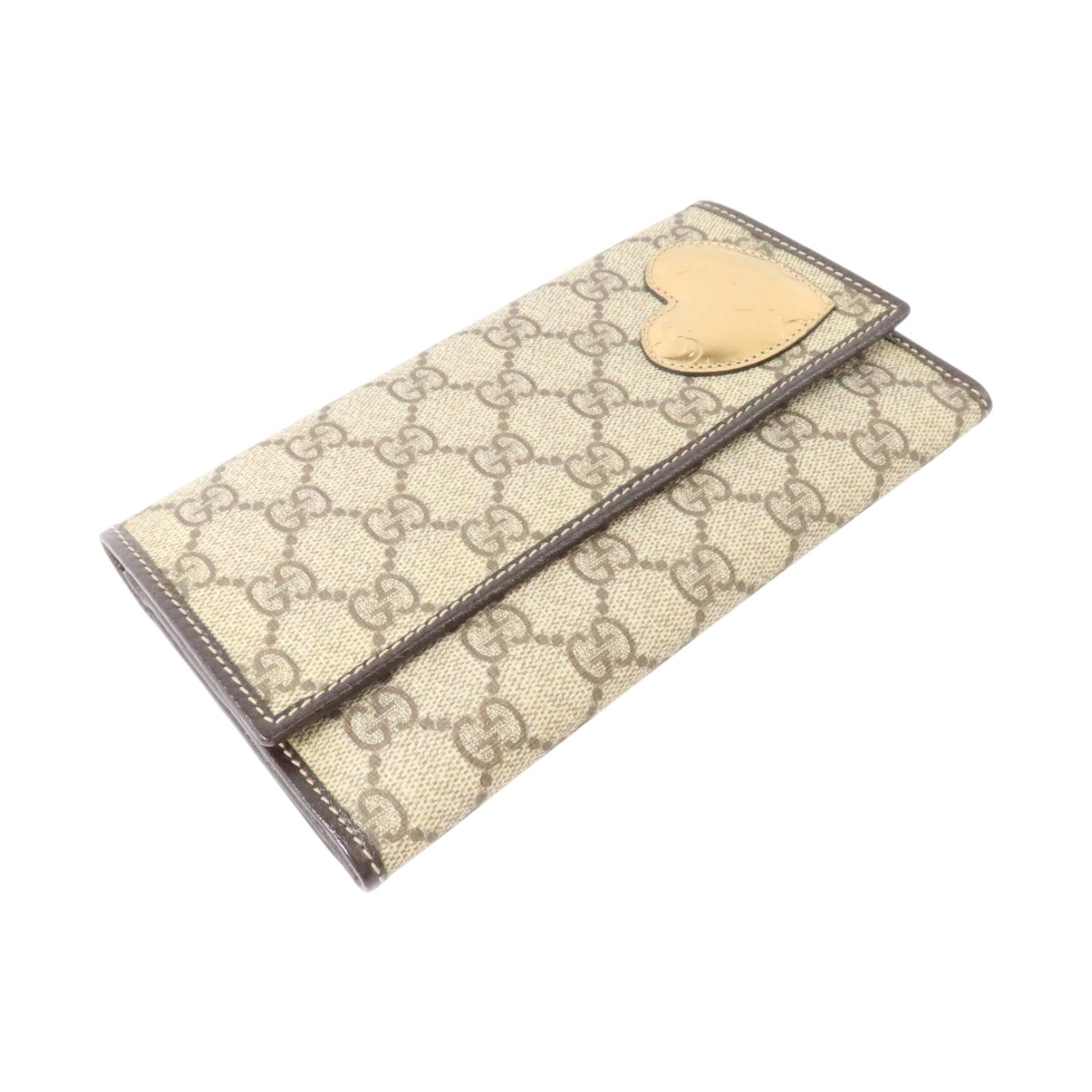 GUCCI 塗層帆布Long Wallet金扣長錢包