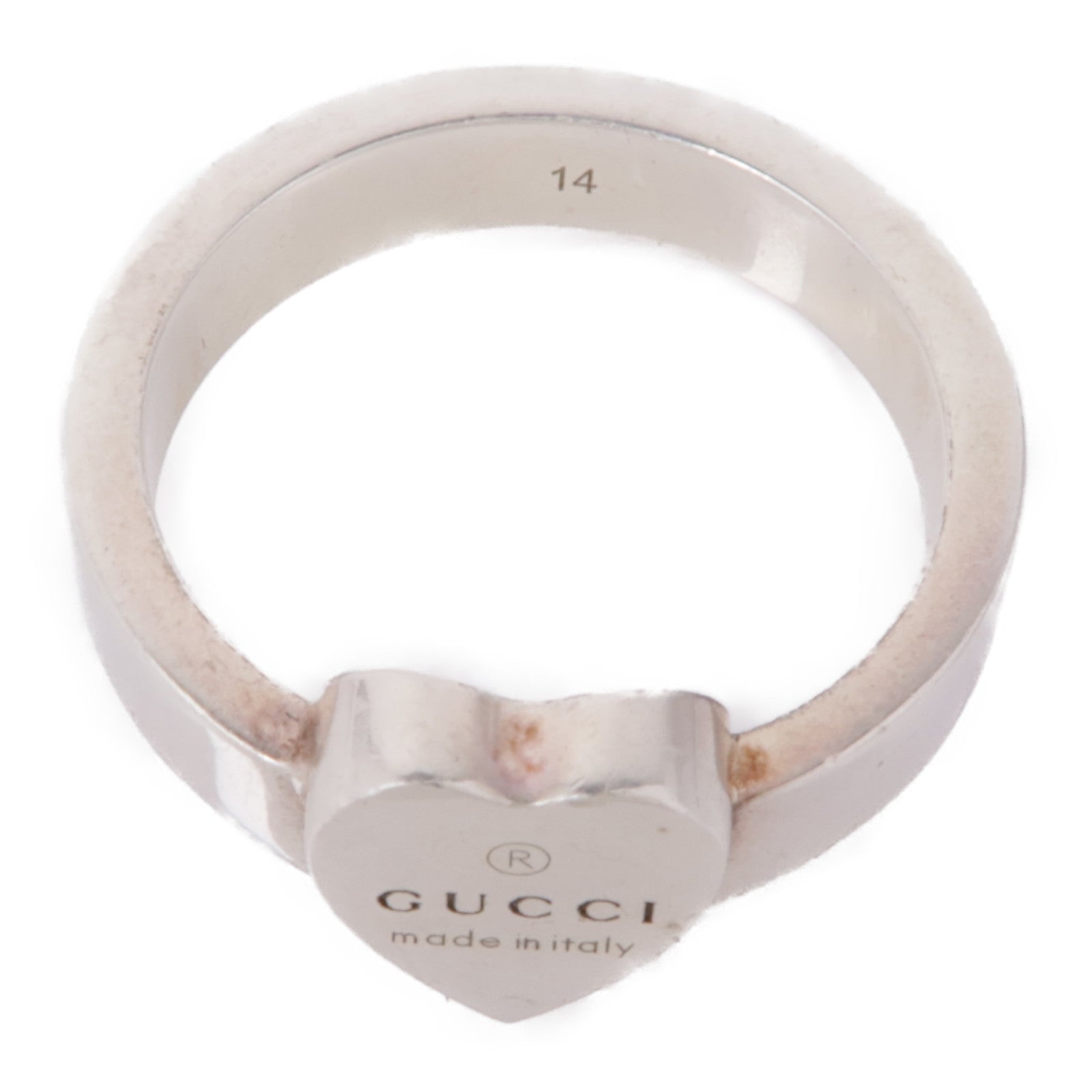 GUCCI 925純銀Heart Ring戒指US#6.75