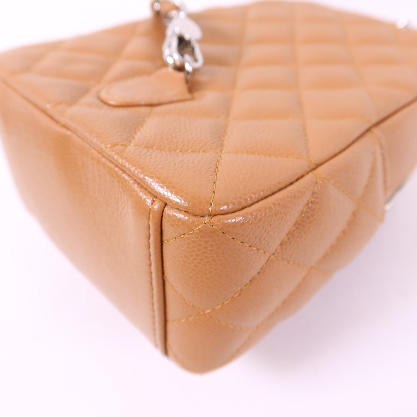 CHANEL 牛皮皮革Mini Backpack銀扣背包