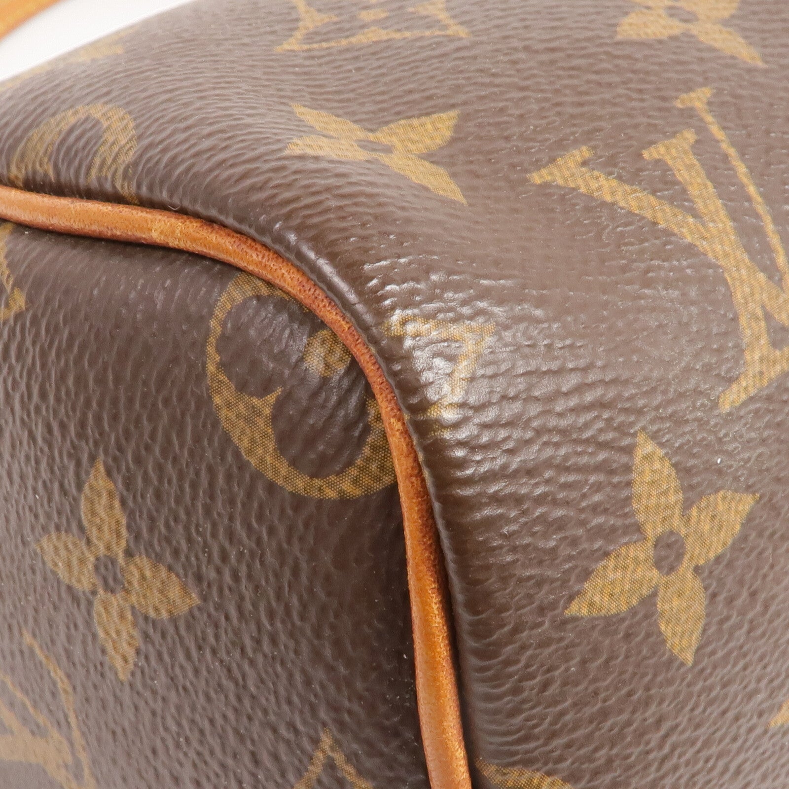 LOUIS VUITTON Monogram Nano Speedy金扣手挽肩背兩用袋棕色