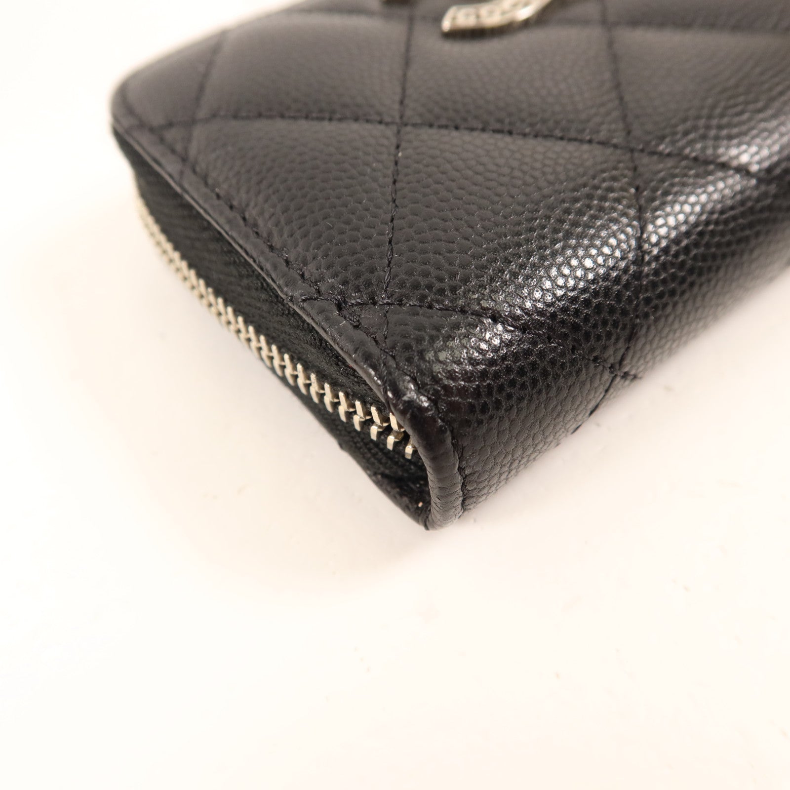 CHANEL 牛皮皮革Card Case銀扣卡片套