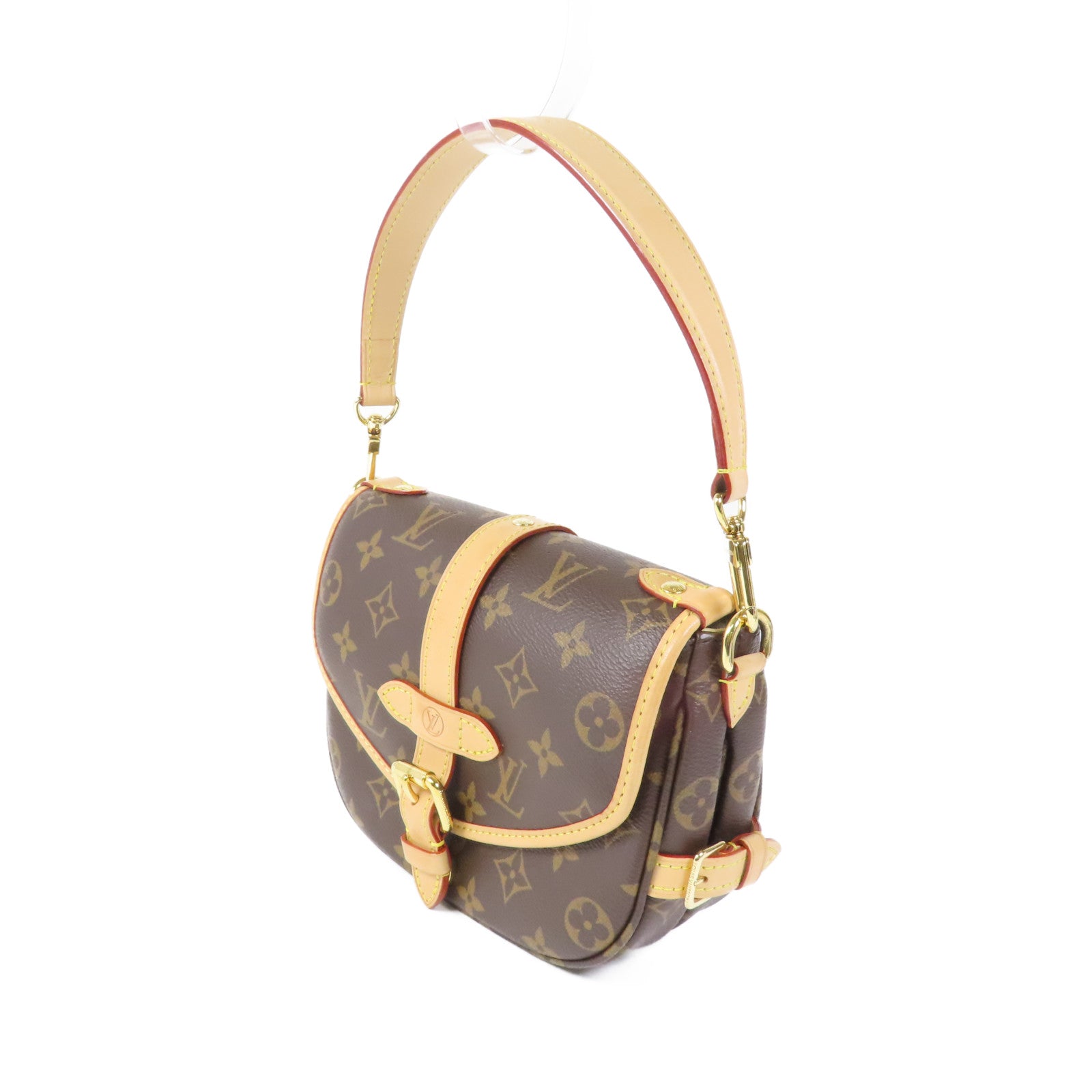 LOUIS VUITTON Monogram Saumur BB金扣手挽肩背兩用袋