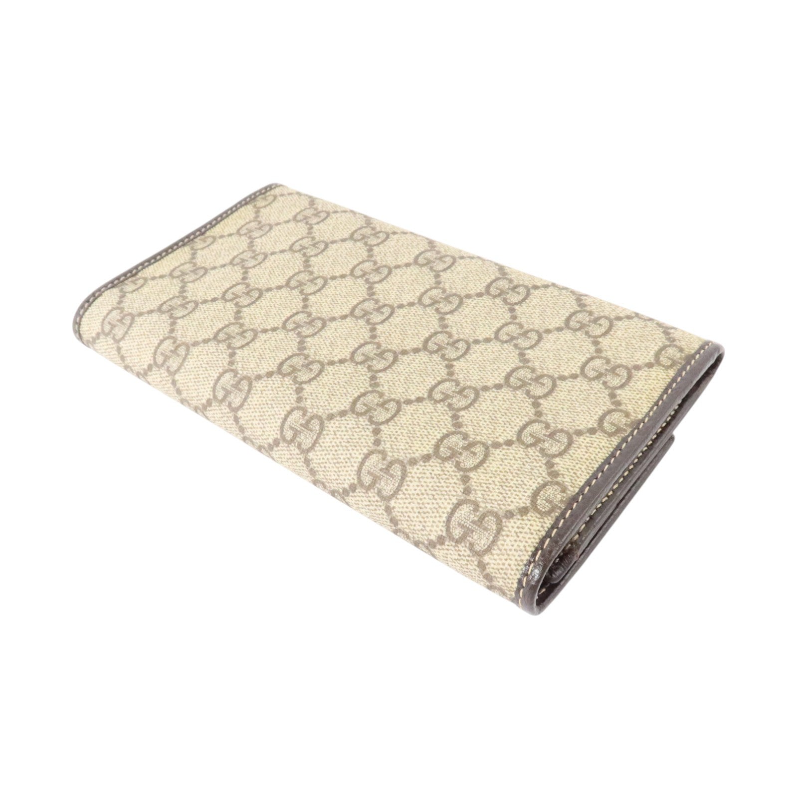 GUCCI 塗層帆布Long Wallet金扣長錢包