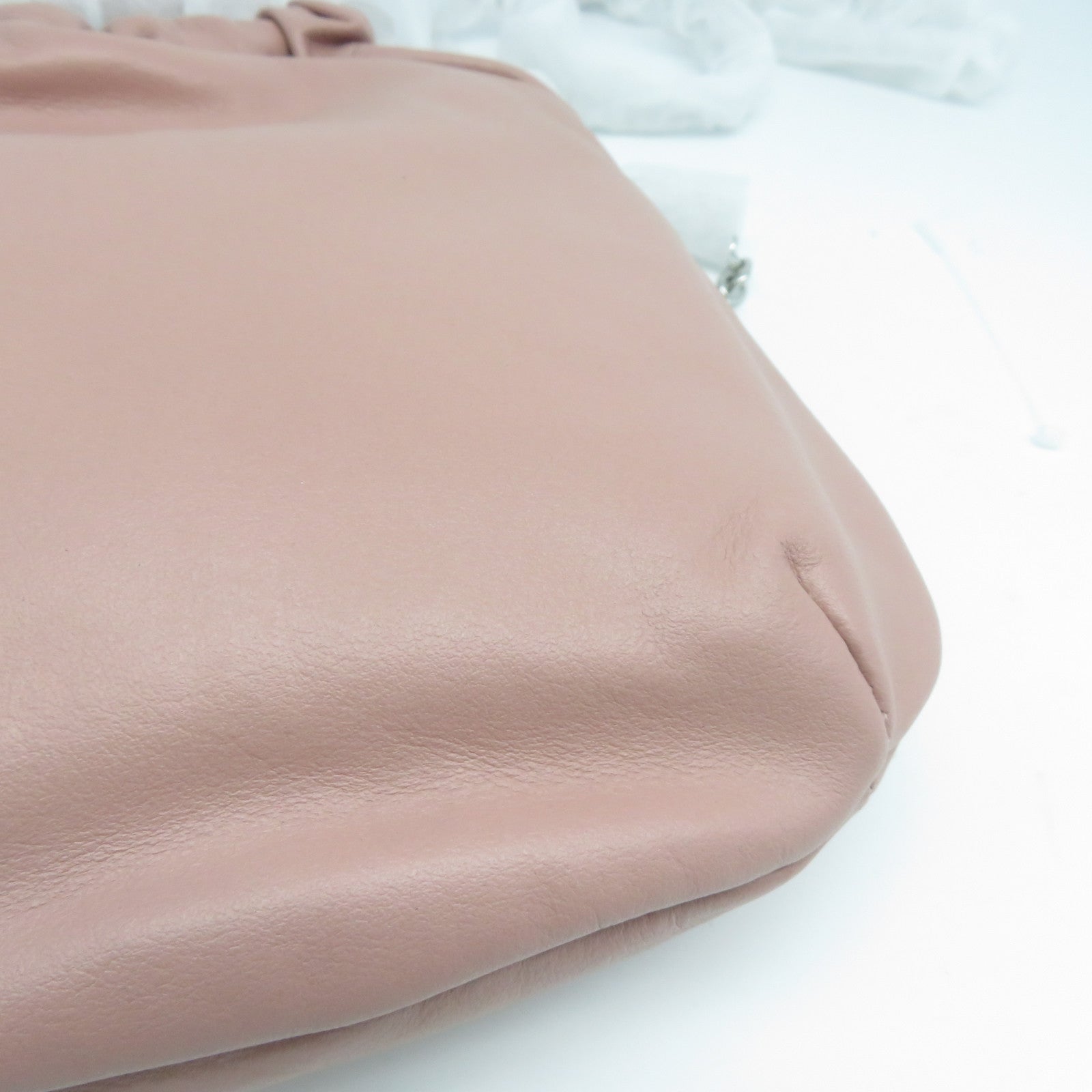 ANTEPRIMA 【清倉大減價】牛皮皮革2 Way Shoulder銀扣鏈帶手挽肩背兩用袋粉紅色