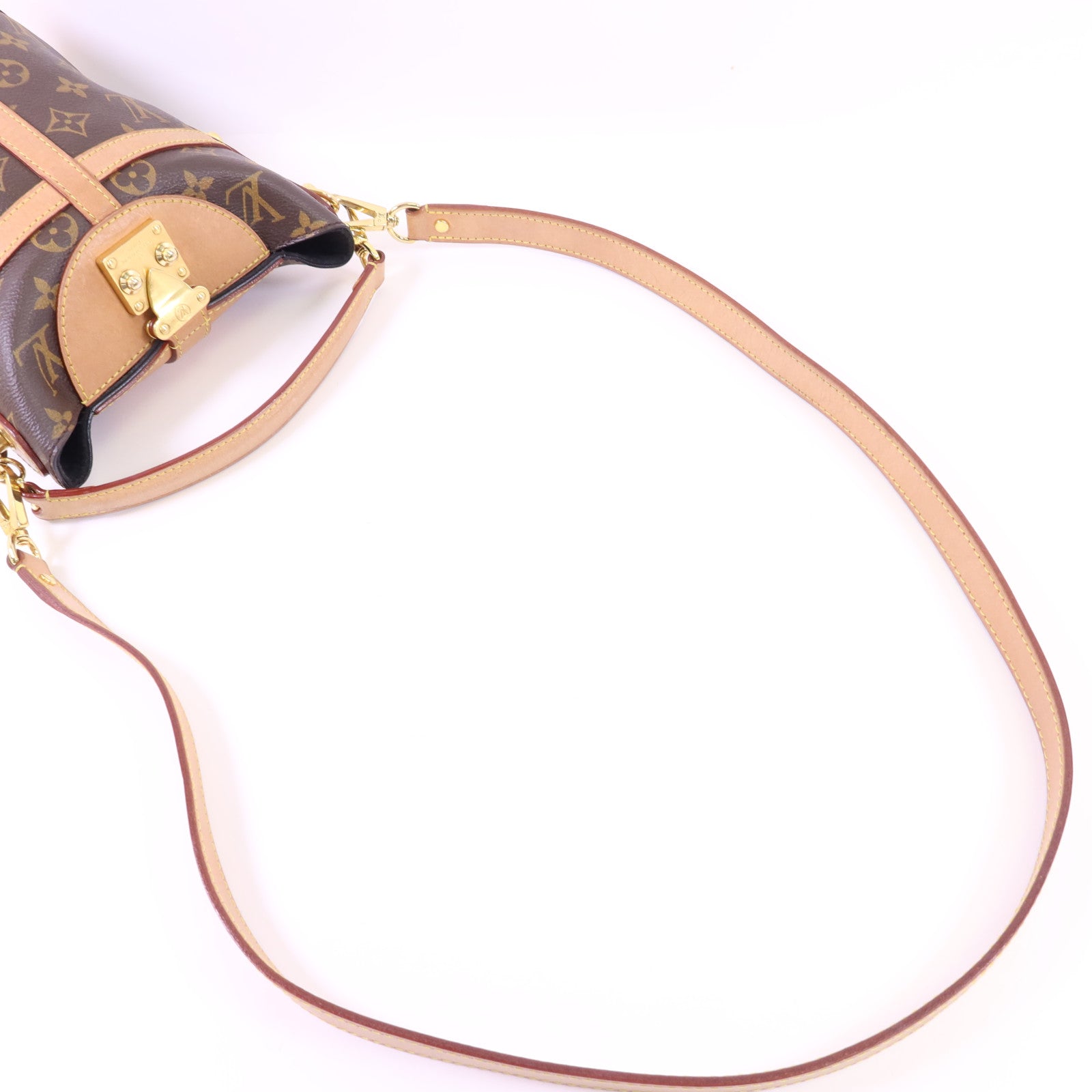 LOUIS VUITTON Monogram Duffle金扣手挽肩背兩用袋棕色