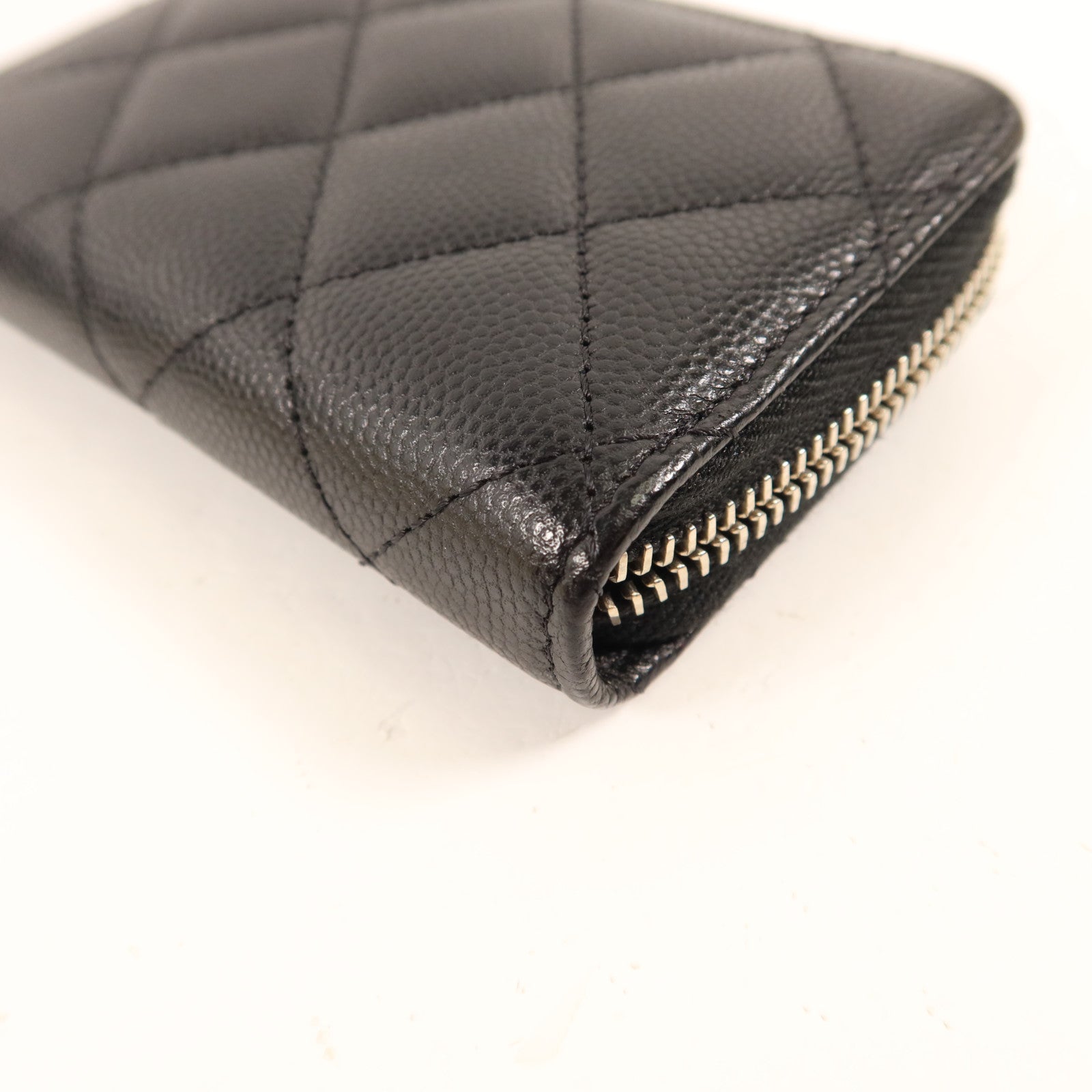 CHANEL 牛皮皮革Card Case銀扣卡片套