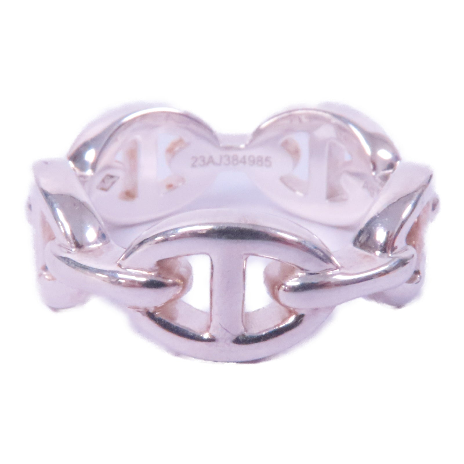HERMES 925純銀Chaine D'Ancre Enchainee Ring戒指US#4.75