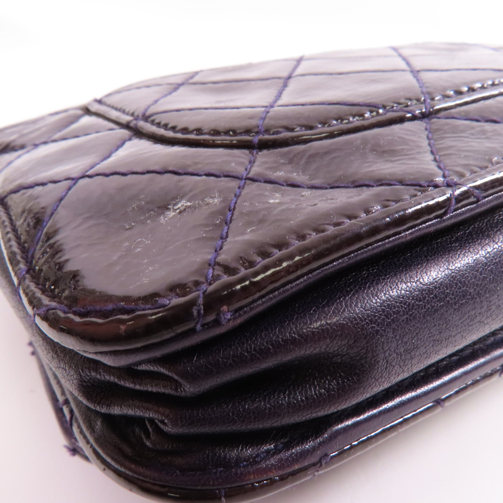 CHANEL 【激減優惠】漆皮皮革2.55 Wallet On Chain鏈帶肩背袋