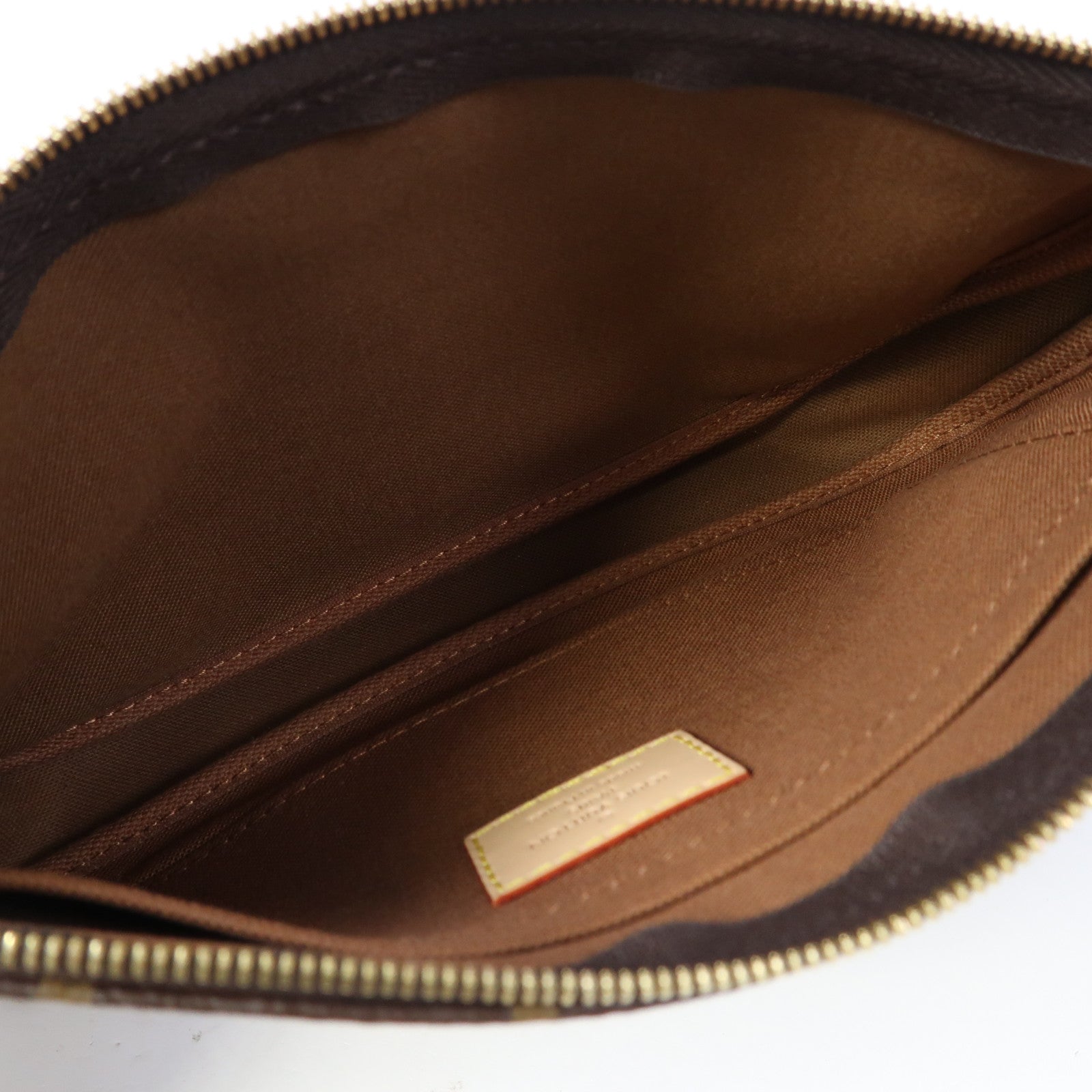 LOUIS VUITTON Monogram Multi Pochette Accessoires金扣肩背袋啡色