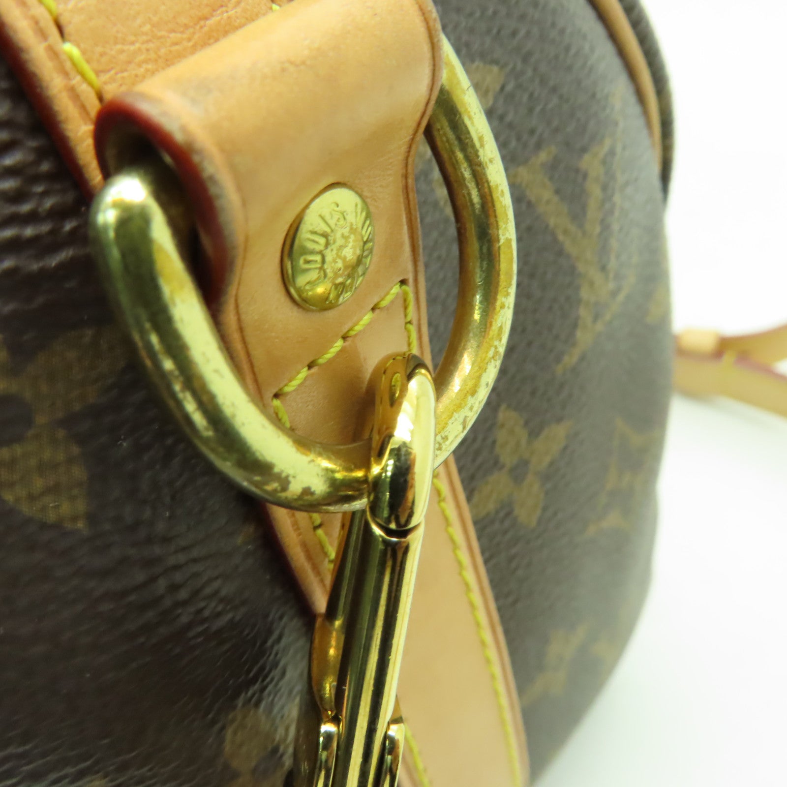 LOUIS VUITTON Monogram Speedy 25金扣手挽肩背兩用袋啡色