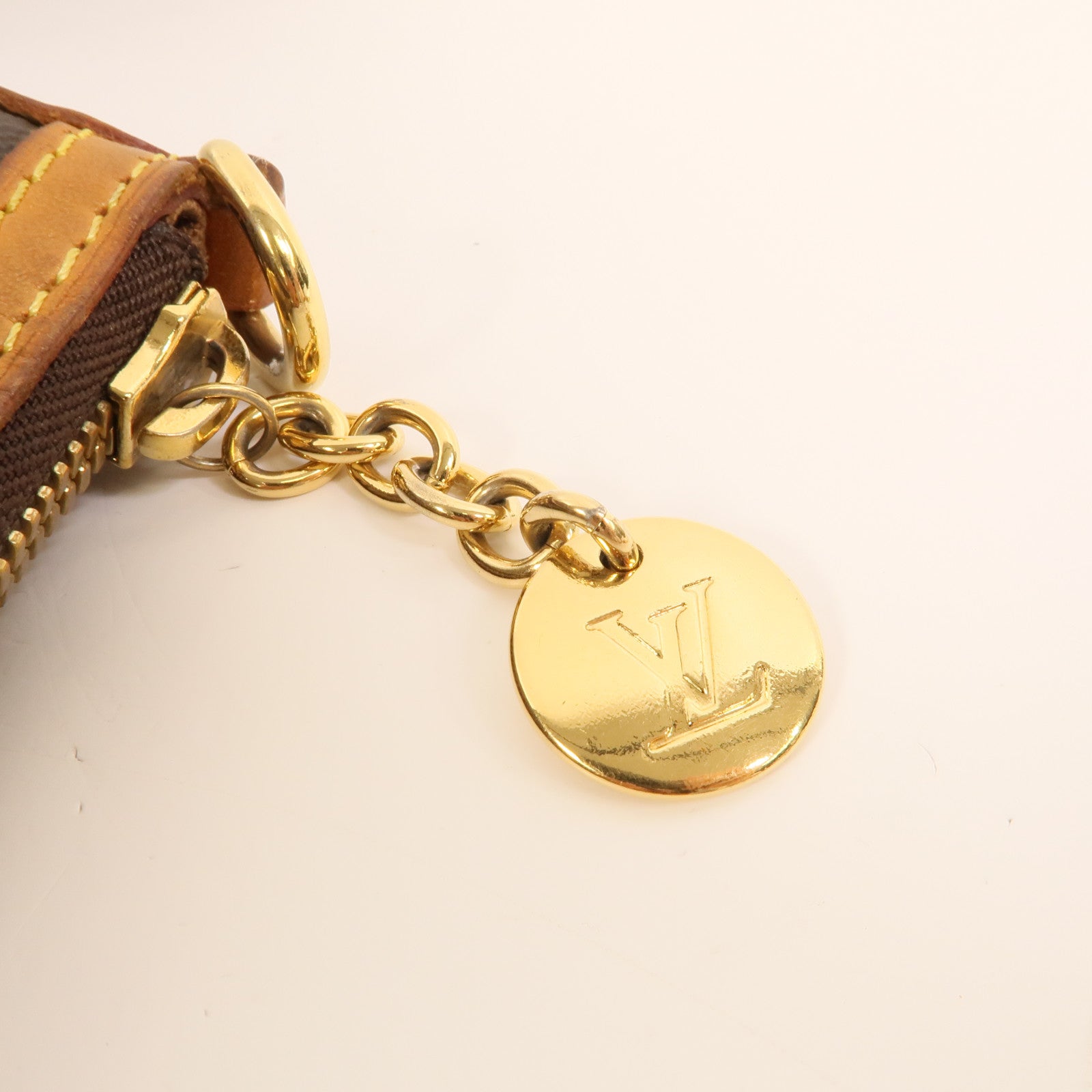 LOUIS VUITTON Monogram Palermo PM金扣手挽肩背兩用袋棕色