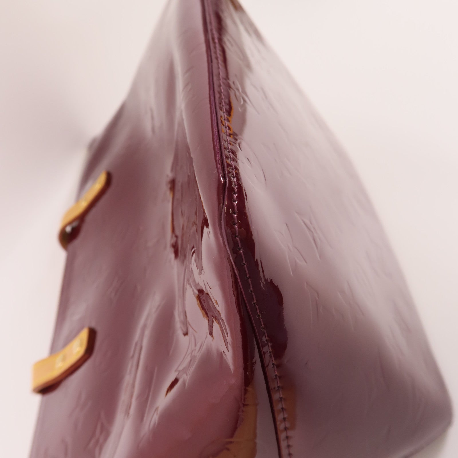 LOUIS VUITTON Vernis Bellevue PM金扣手挽袋