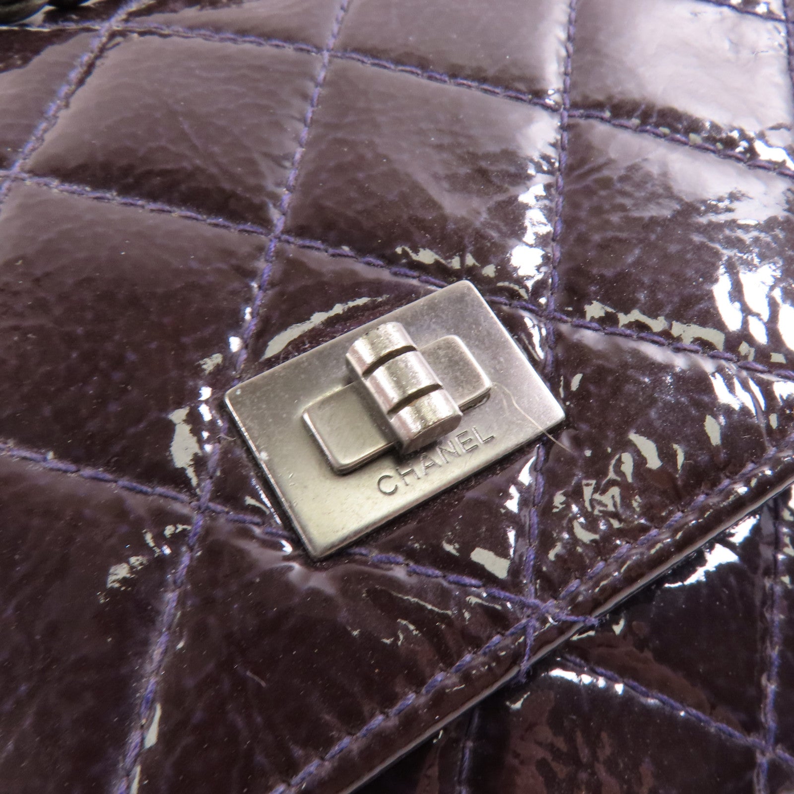 CHANEL 【激減優惠】漆皮皮革2.55 Wallet On Chain鏈帶肩背袋