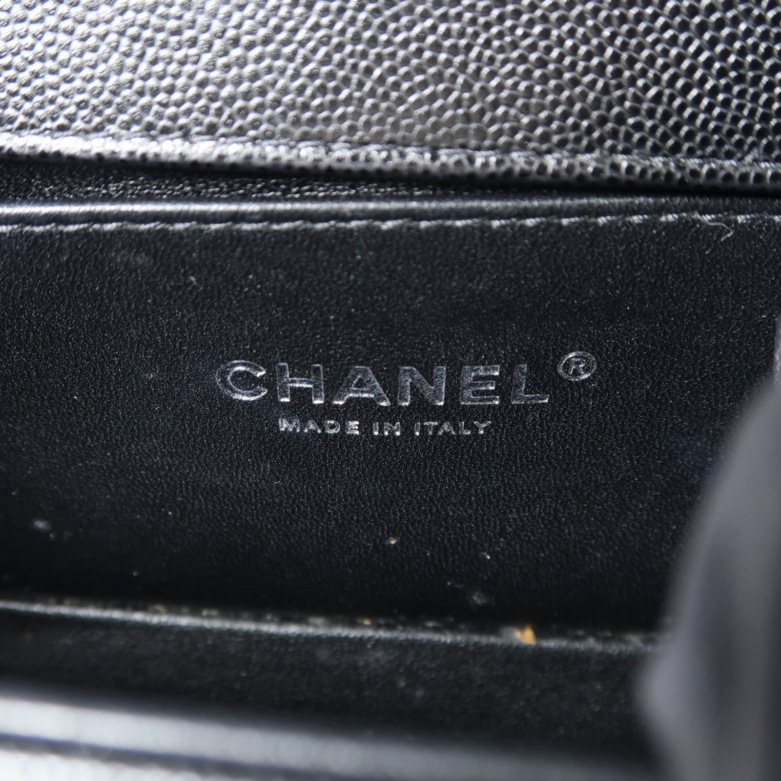CHANEL 牛皮皮革Boy 20鏈帶肩背袋