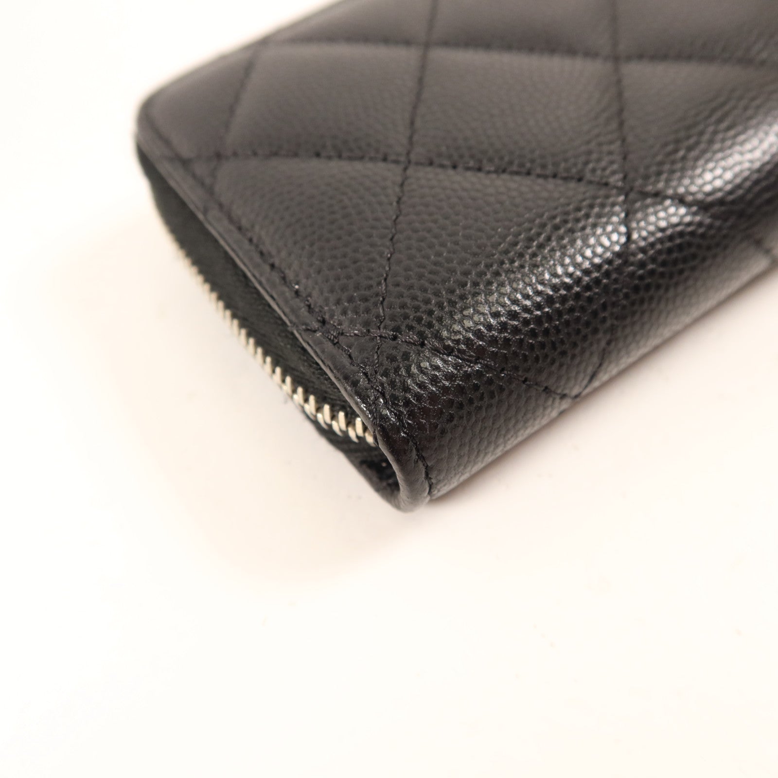 CHANEL 牛皮皮革Card Case銀扣卡片套