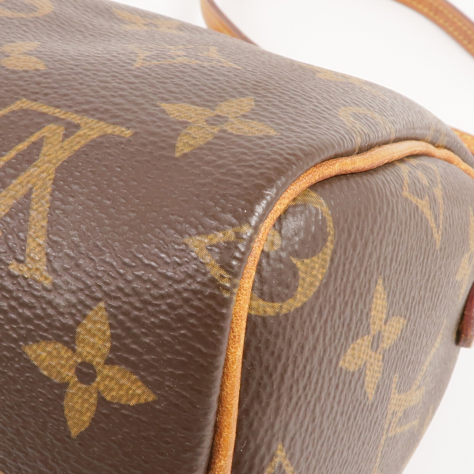 LOUIS VUITTON Monogram Nano Speedy金扣手挽肩背兩用袋棕色