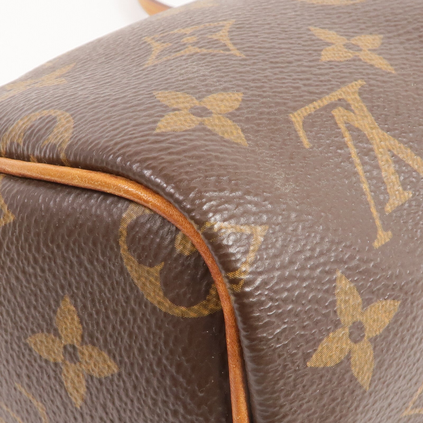 LOUIS VUITTON Monogram Nano Speedy金扣手挽肩背兩用袋棕色